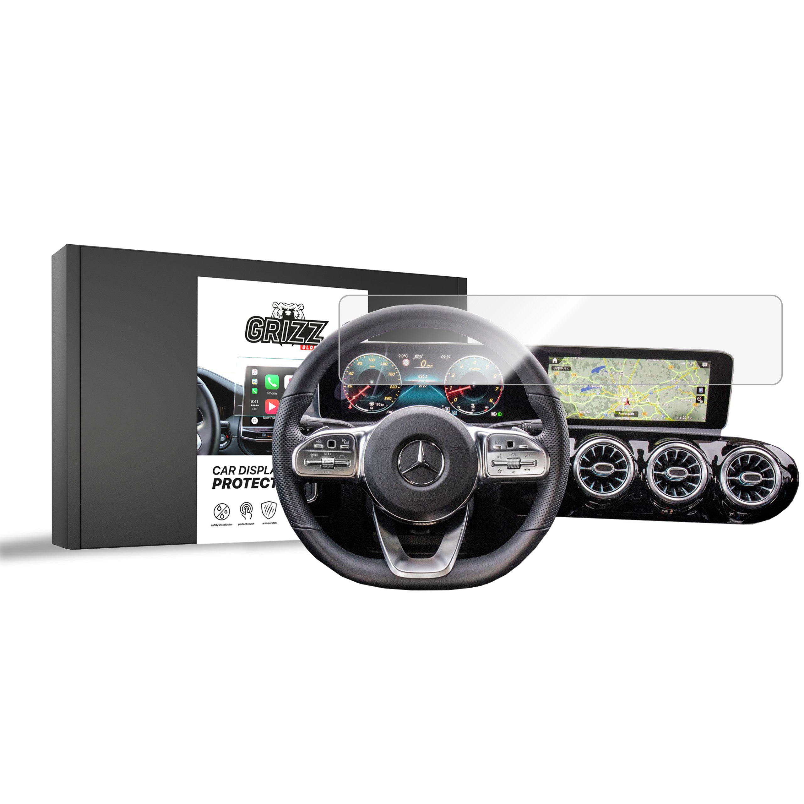 Keramische Autodisplayfolie für Mercedes EQC 400 (2019-2023), Grizz Protector