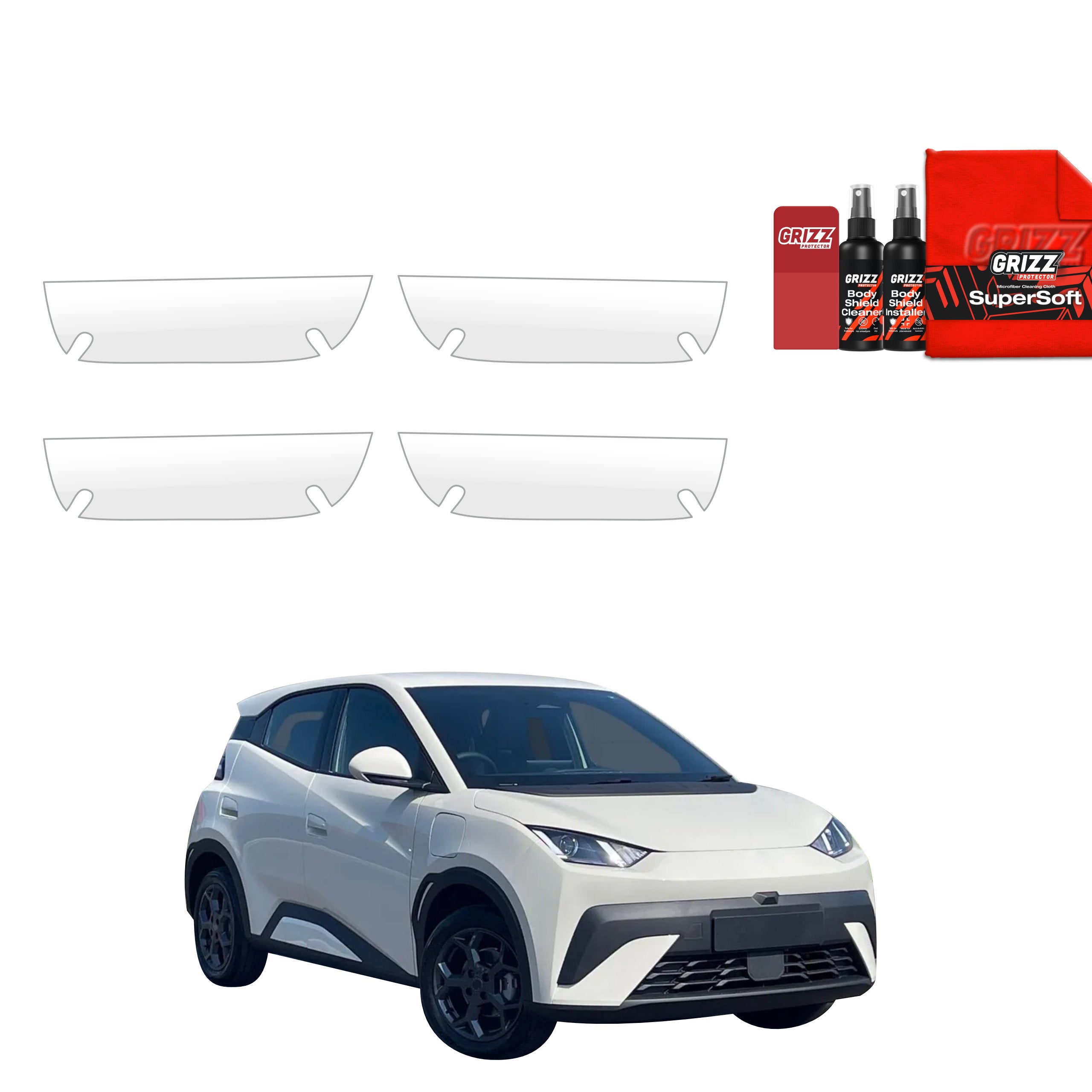 4in1 Schutzfolie Grizz Protector für Türgriffmulden - BYD Dolphin Surf (2026)