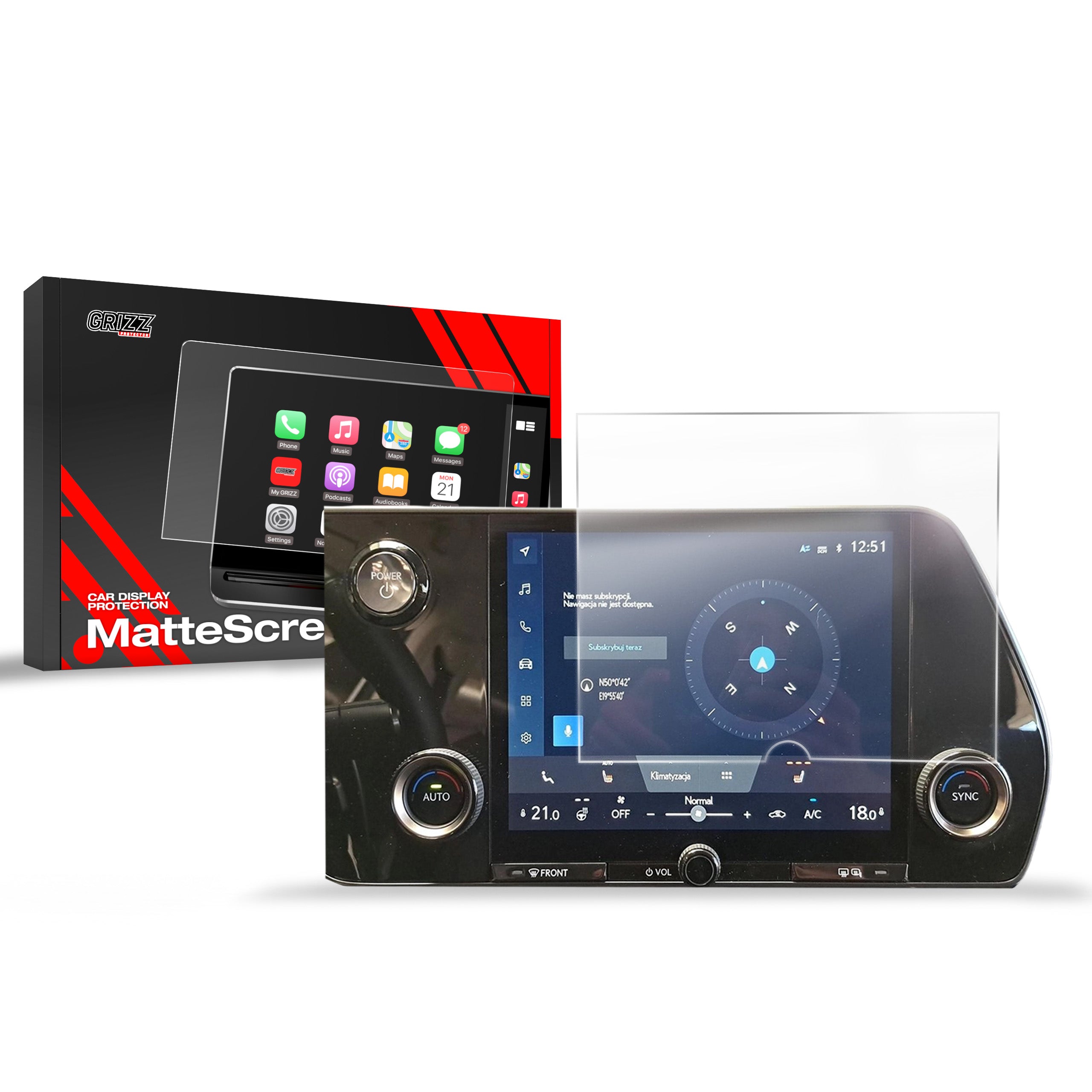 Matte Autodisplayfolie für Lexus NX 2 9,8" (2021-2026), Grizz Protector