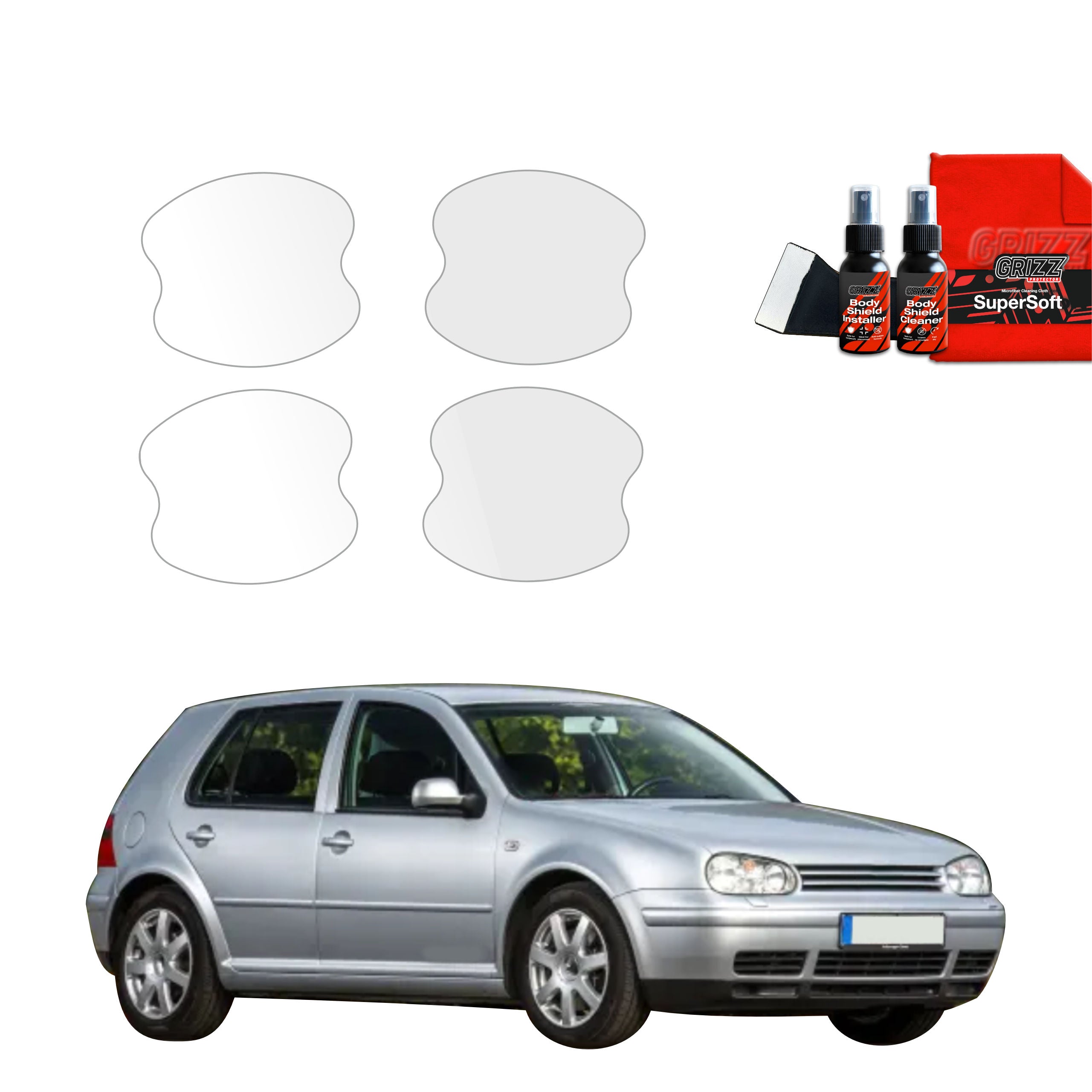 4in1 Schutzfolie Grizz Protector für Türgriffmulden - Volkswagen Golf 4 Hatchback 5D (1997-2003)