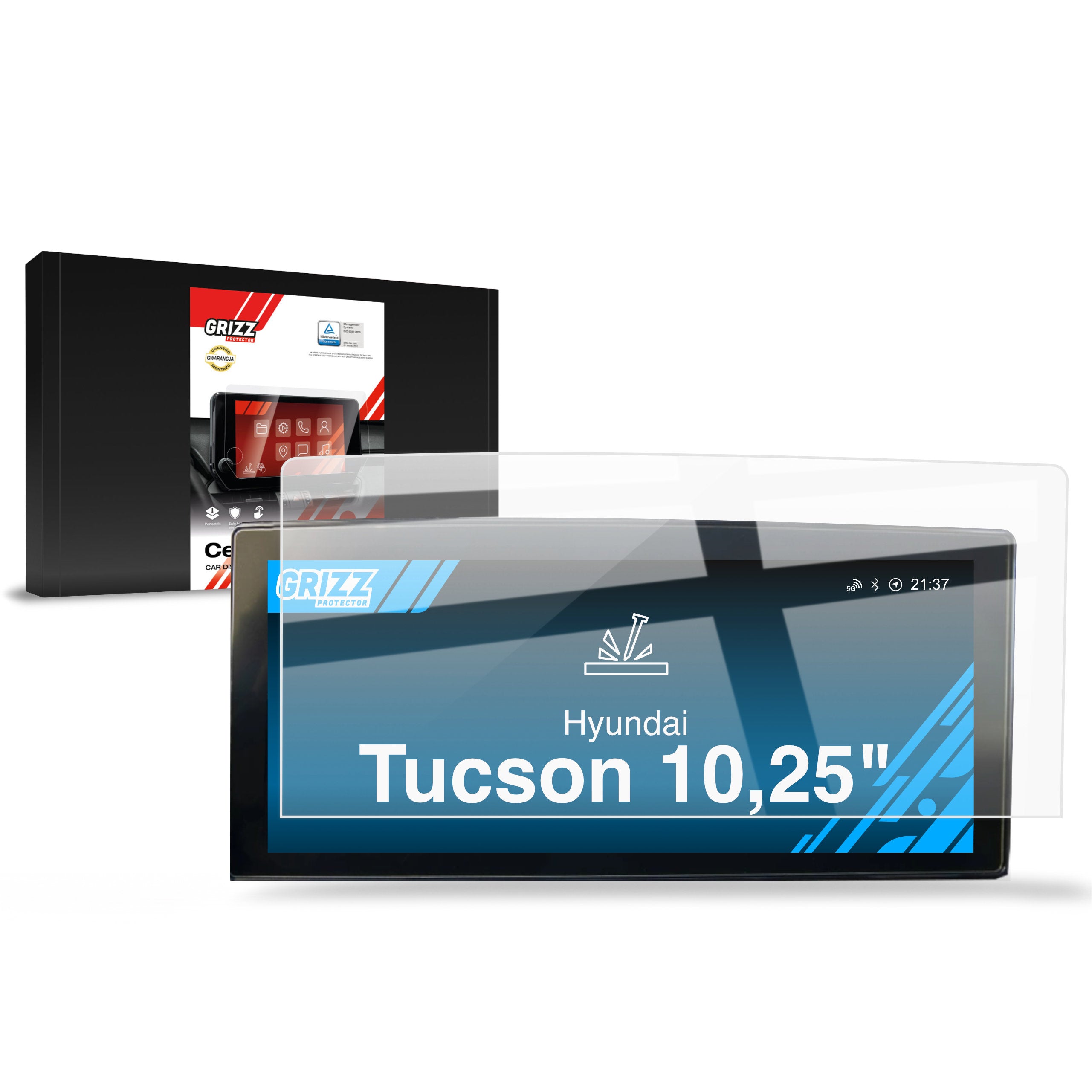 Keramische Autodisplayfolie für Hyundai Tucson 10,25" (2020-2024), Grizz Protector