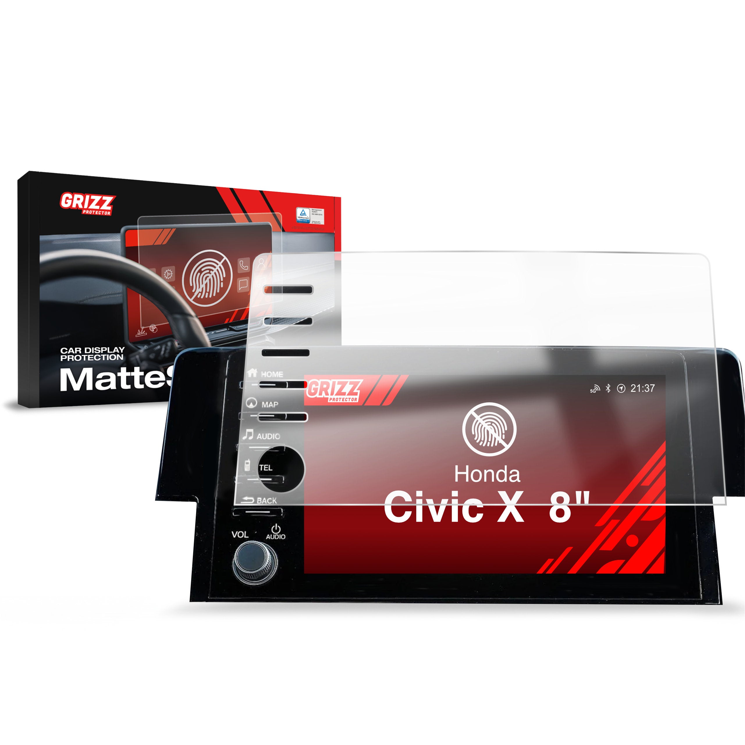 Matte Autodisplayfolie für Honda Civic X (2020), Grizz Protector