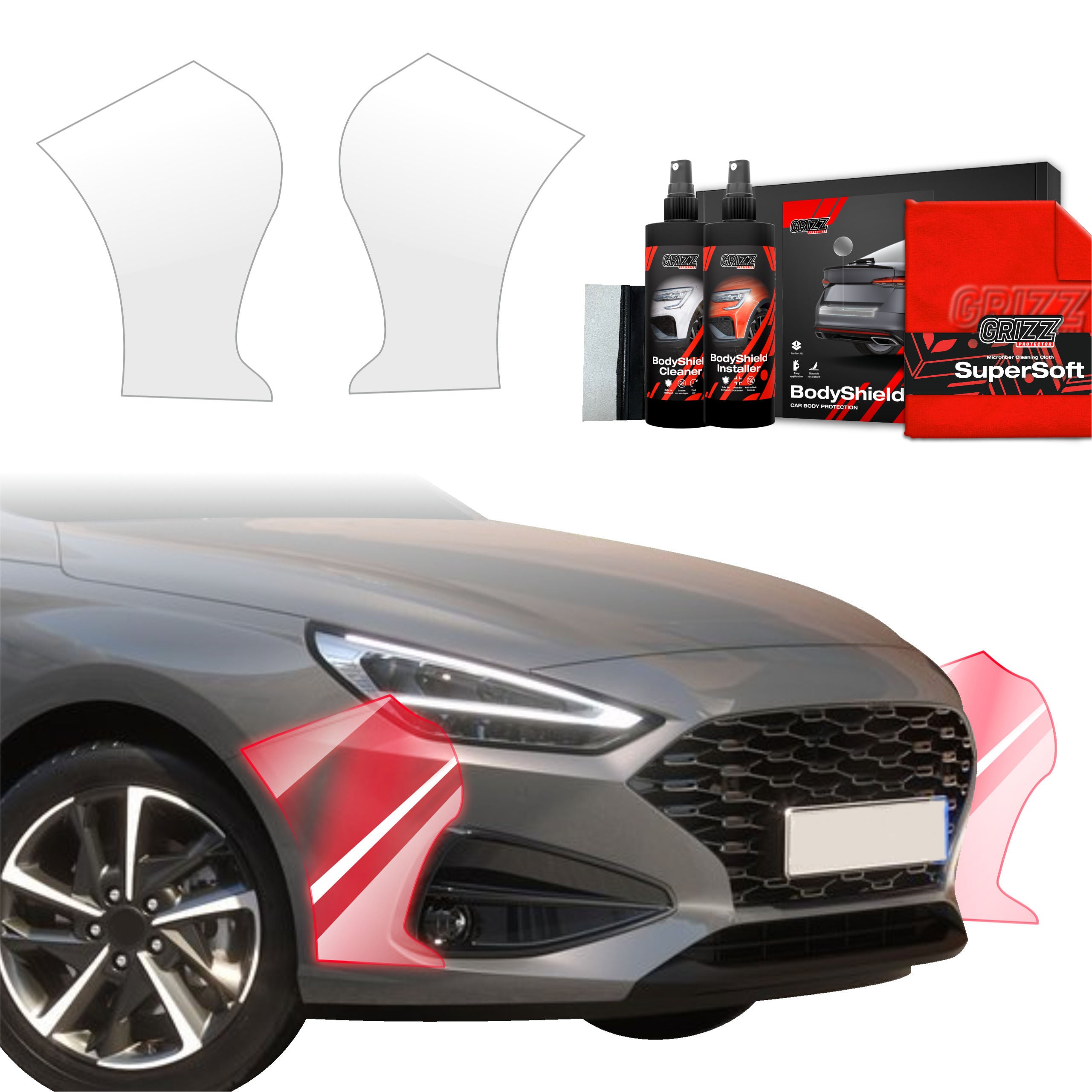 2in1 Schutzfolie Grizz Protector für Stoßstange - Hyundai i30 Wagon (2020-2026)