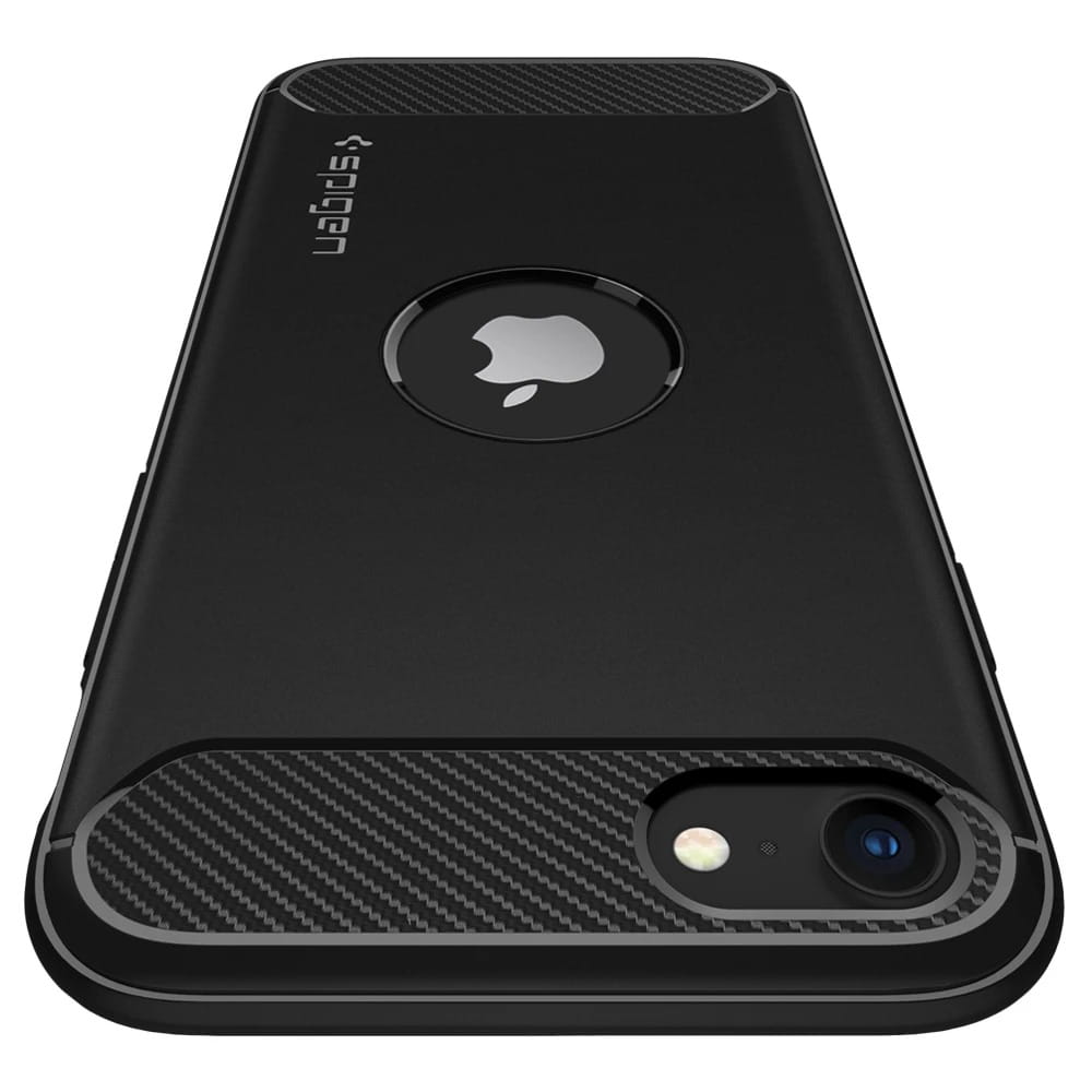 Schutzhülle Spigen Rugged Armor für iPhone SE 2022/2020 schwarz