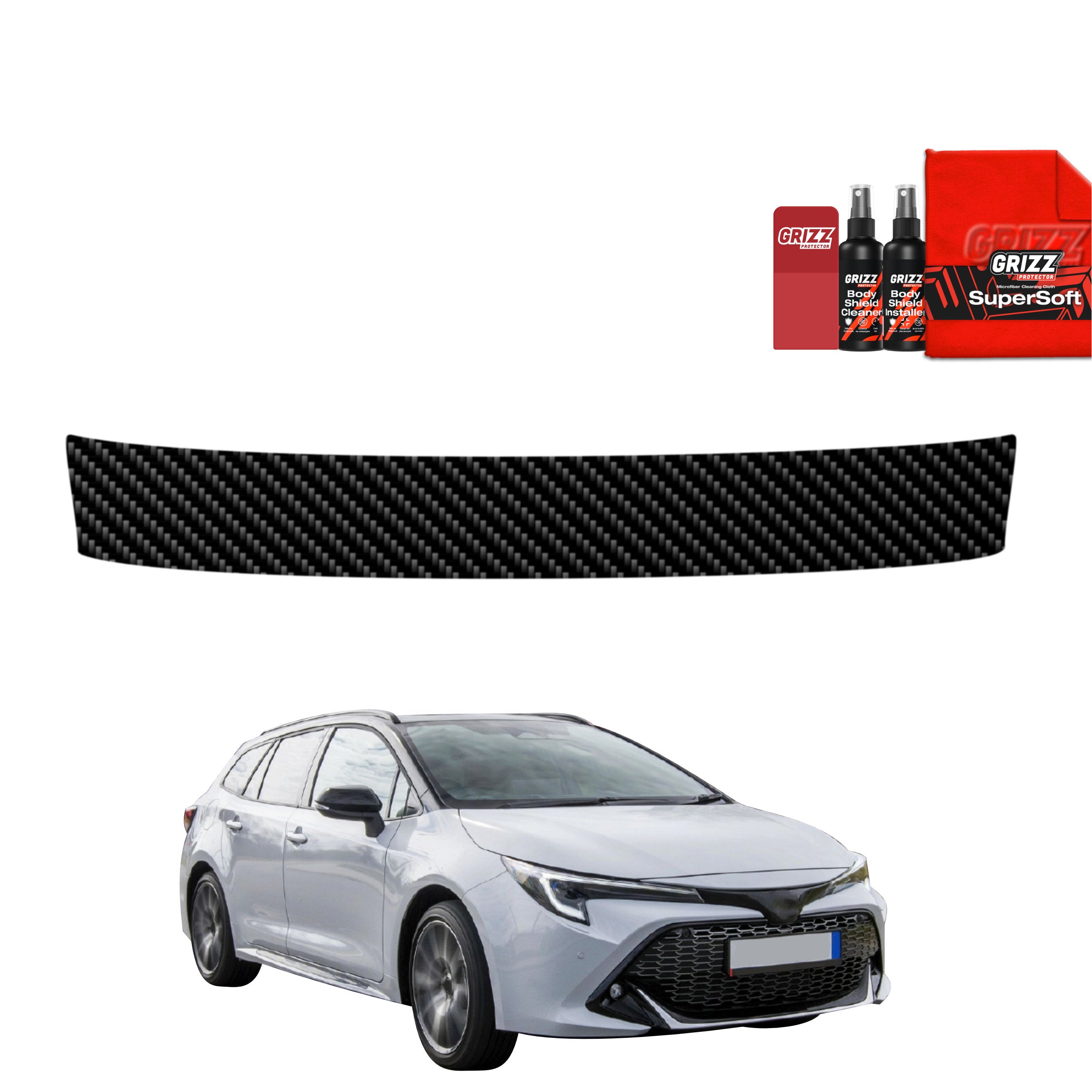 Kohlenstoff Schutzfolie Grizz Protector für Ladekante - Toyota Corolla Kombi (2019-2022)