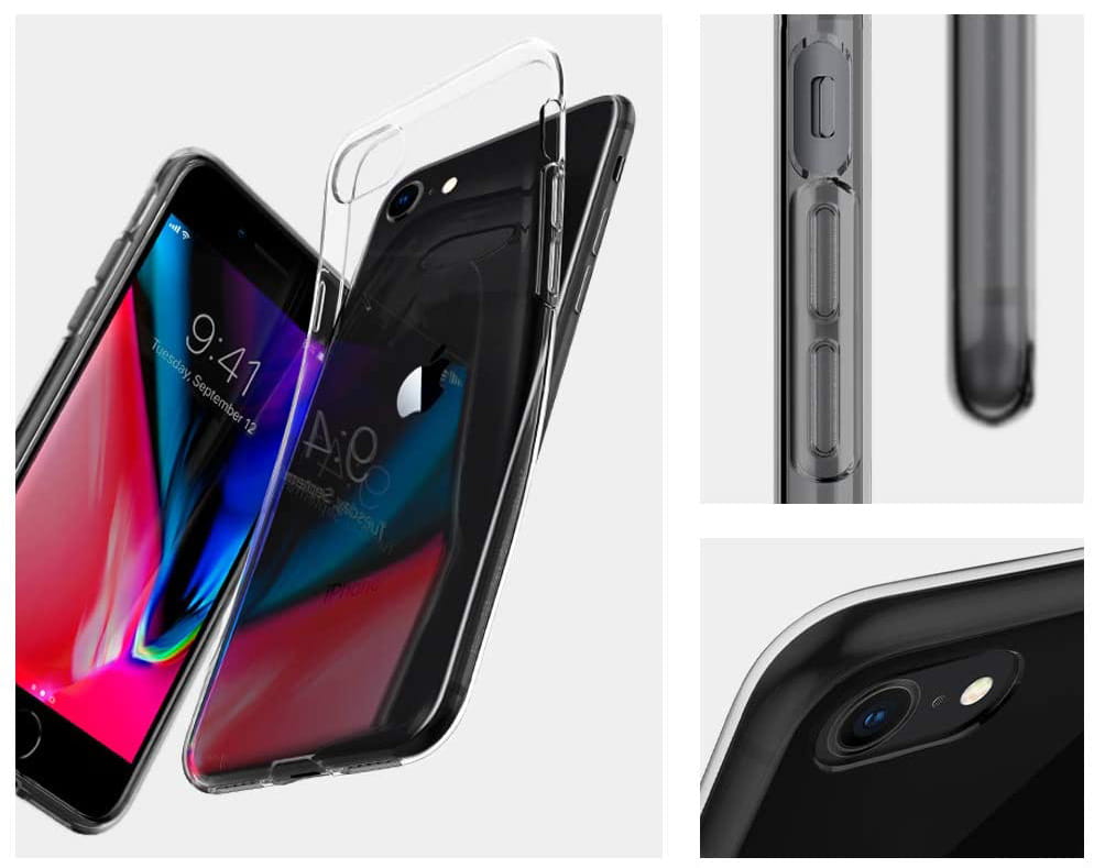 Schutzhülle Spigen Liquid Crystal für iPhone SE 2022/2020 8/7 transparent