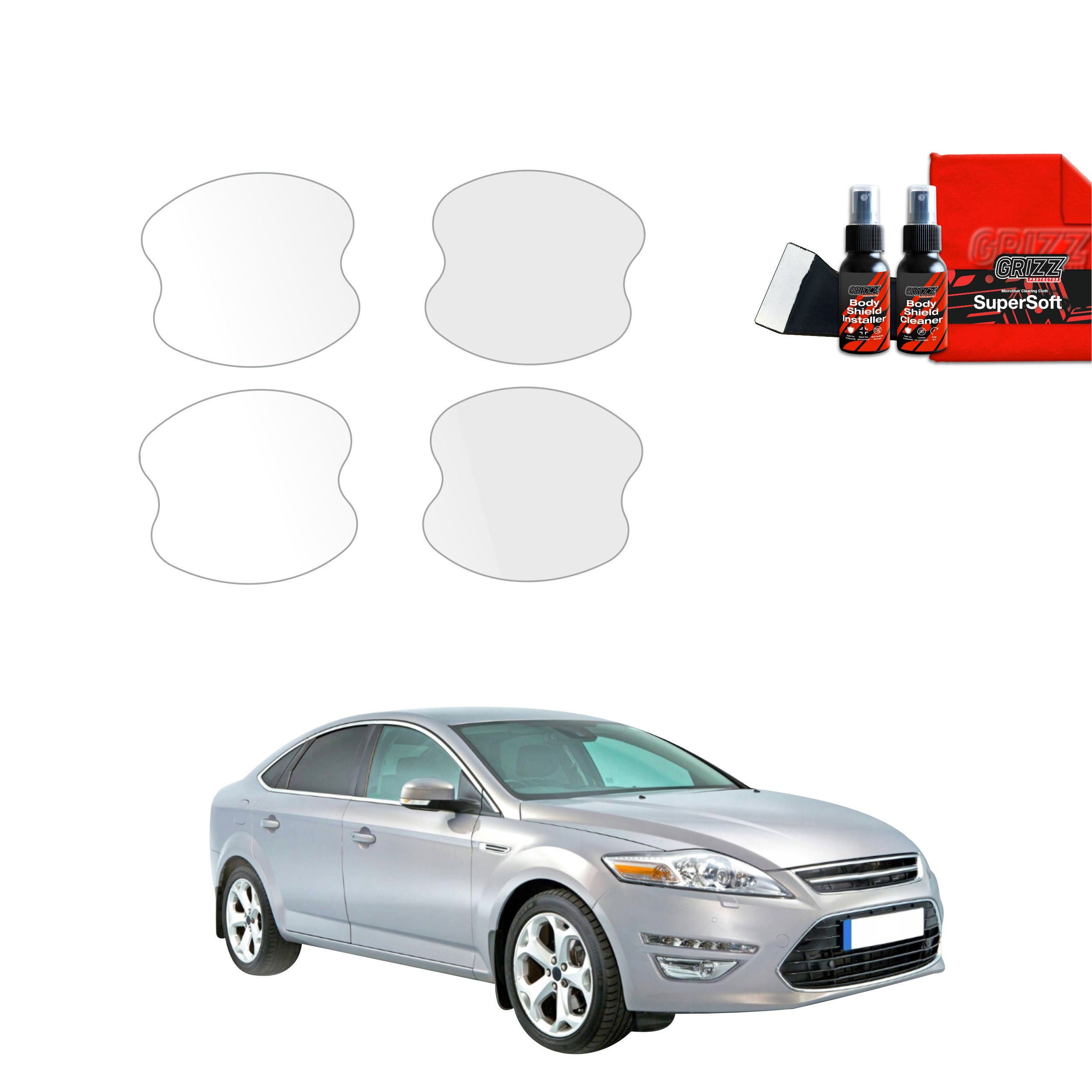 4in1 Schutzfolie Grizz Protector für Türgriffmulden - Ford Mondeo Mk4 Sedan (2007-2014)