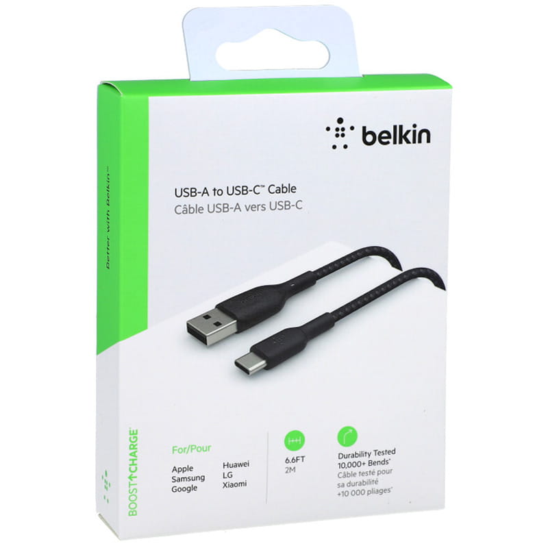 Kabel Belkin Boost Charge Braided USB-C für USB-A 2m schwarz