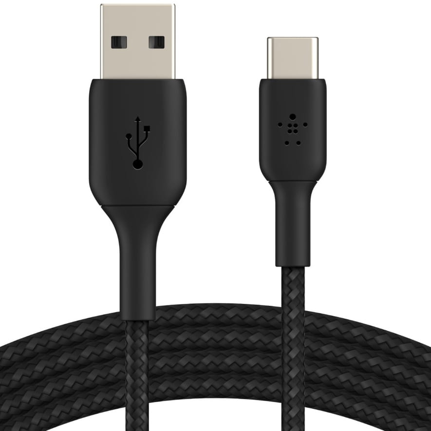 Kabel Belkin Boost Charge Braided USB-C für USB-A 3m schwarz