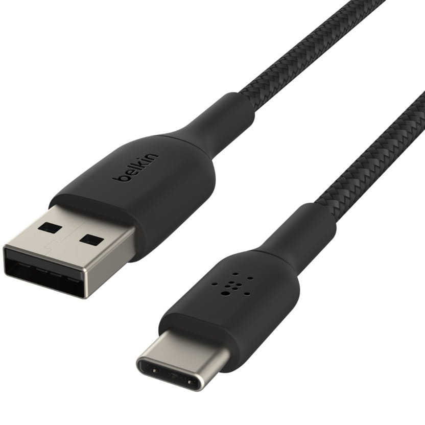 Kabel Belkin Boost Charge Braided USB-C für USB-A 3m schwarz