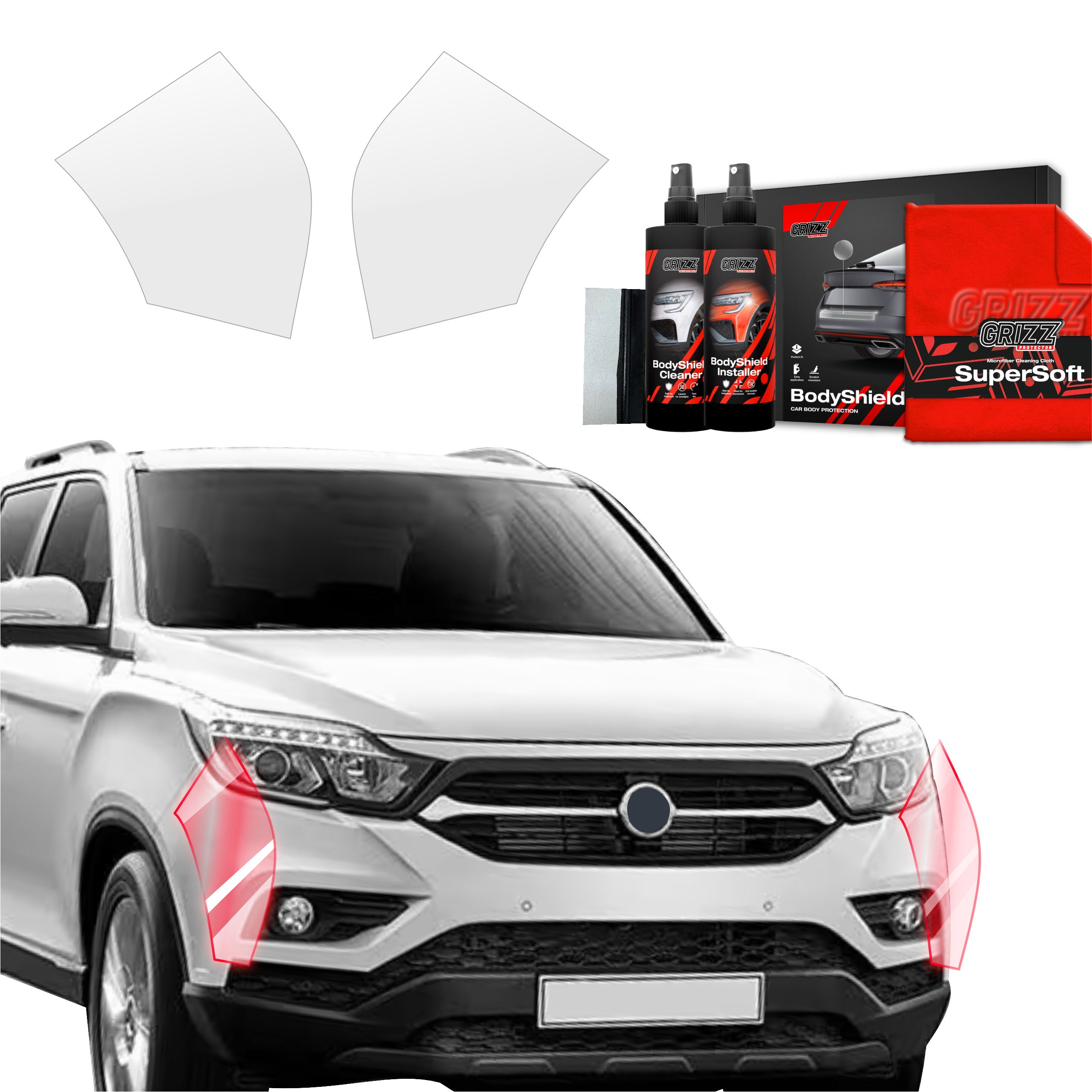 2in1 Schutzfolie Grizz Protector für Stoßstange - SsangYong Musso (2023-2026)