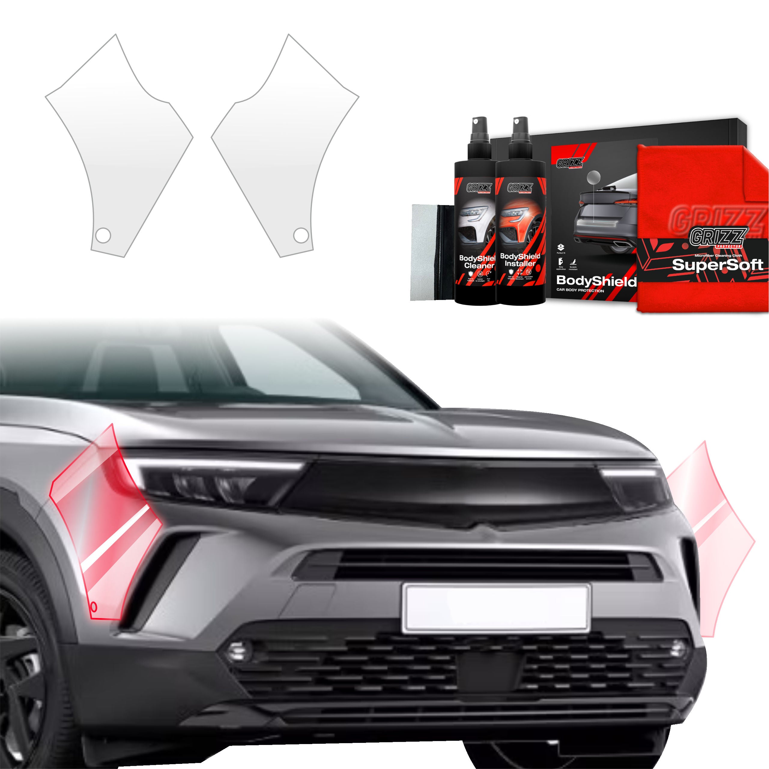 2in1 Schutzfolie Grizz Protector für Stoßstange - Opel Mokka (2021-2026)