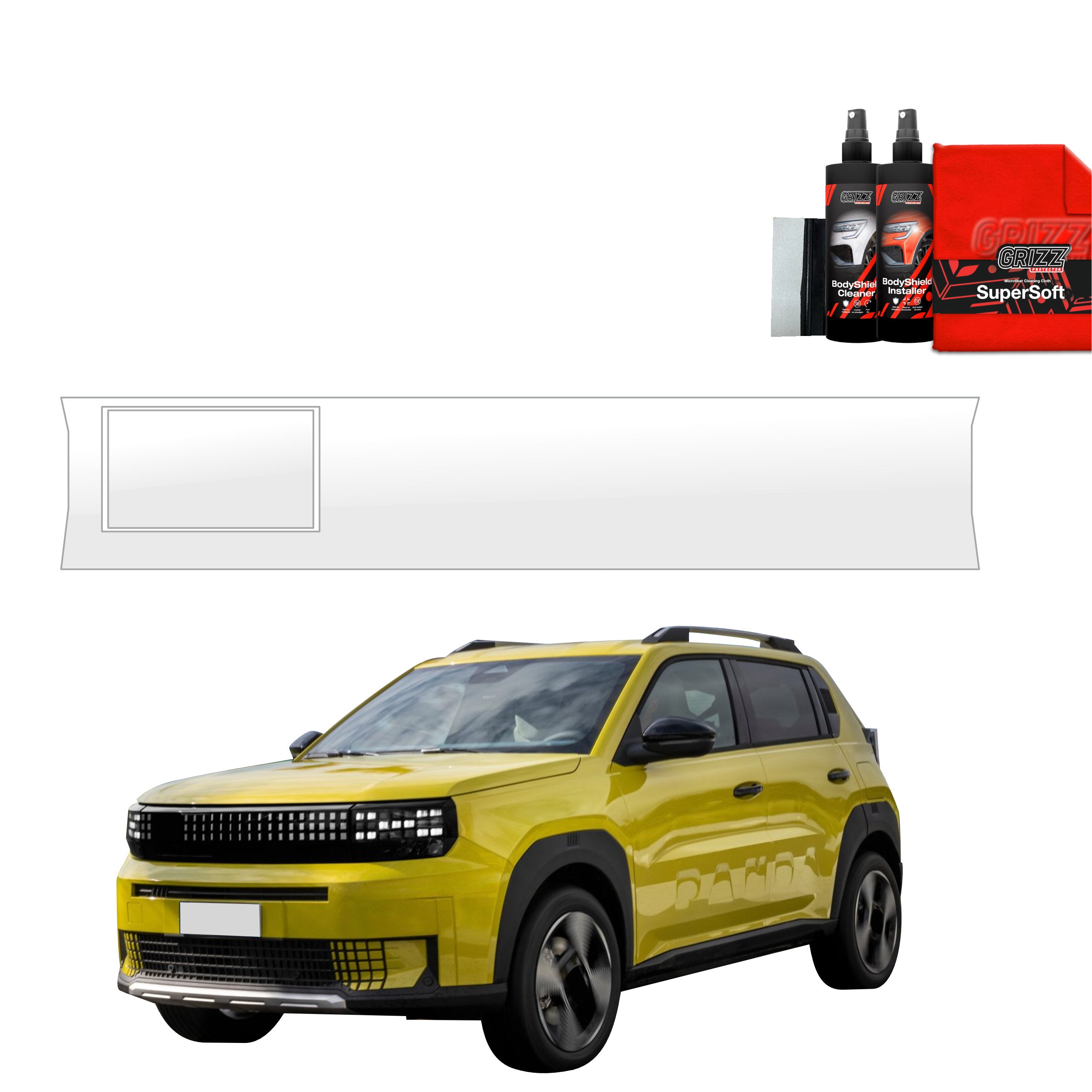 Schutzfolie Grizz Protector für vorderer Pfosten - Fiat Grande Panda (2025-2026)