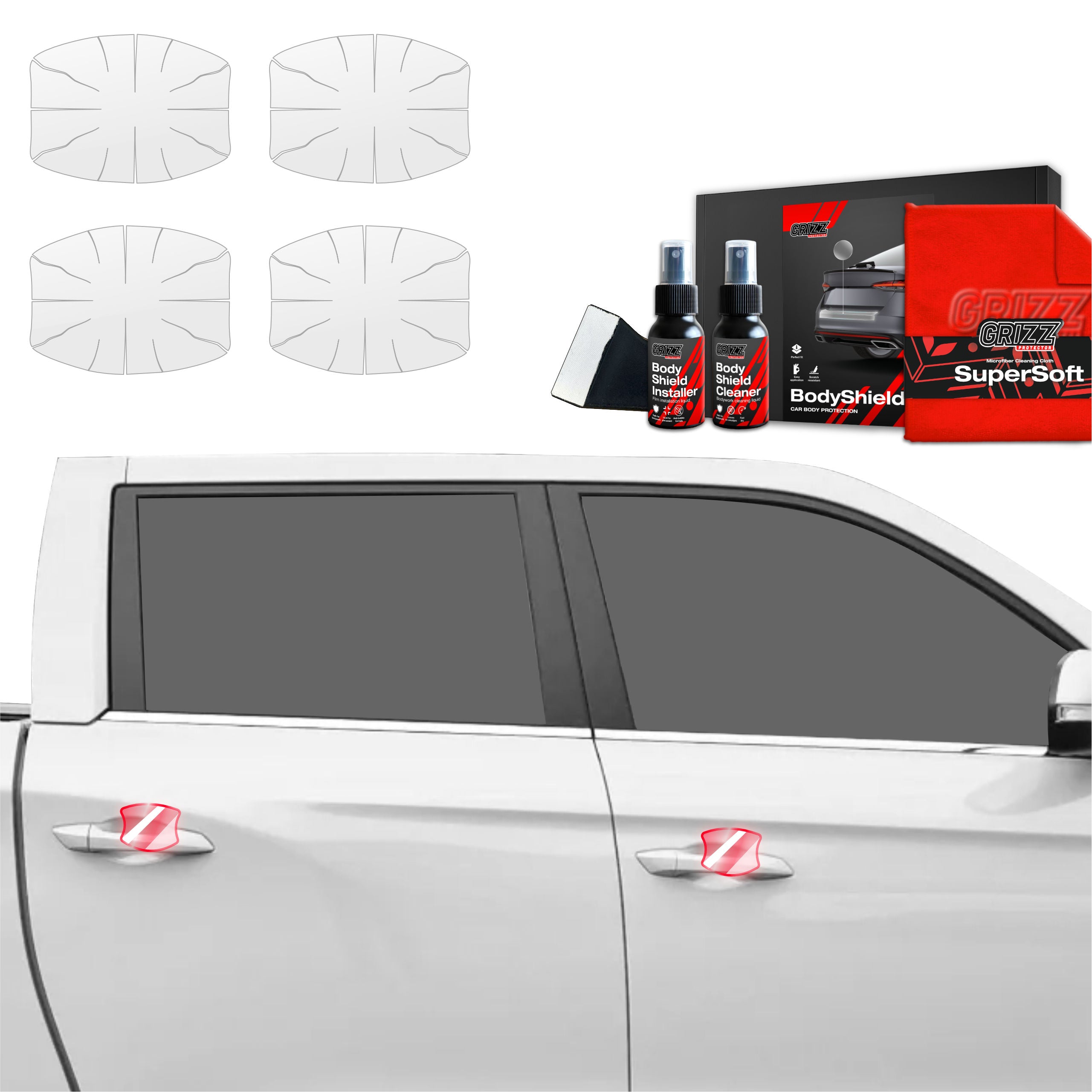 4in1 Schutzfolie Grizz Protector für Türgriffmulden - SsangYong Musso (2023-2026)