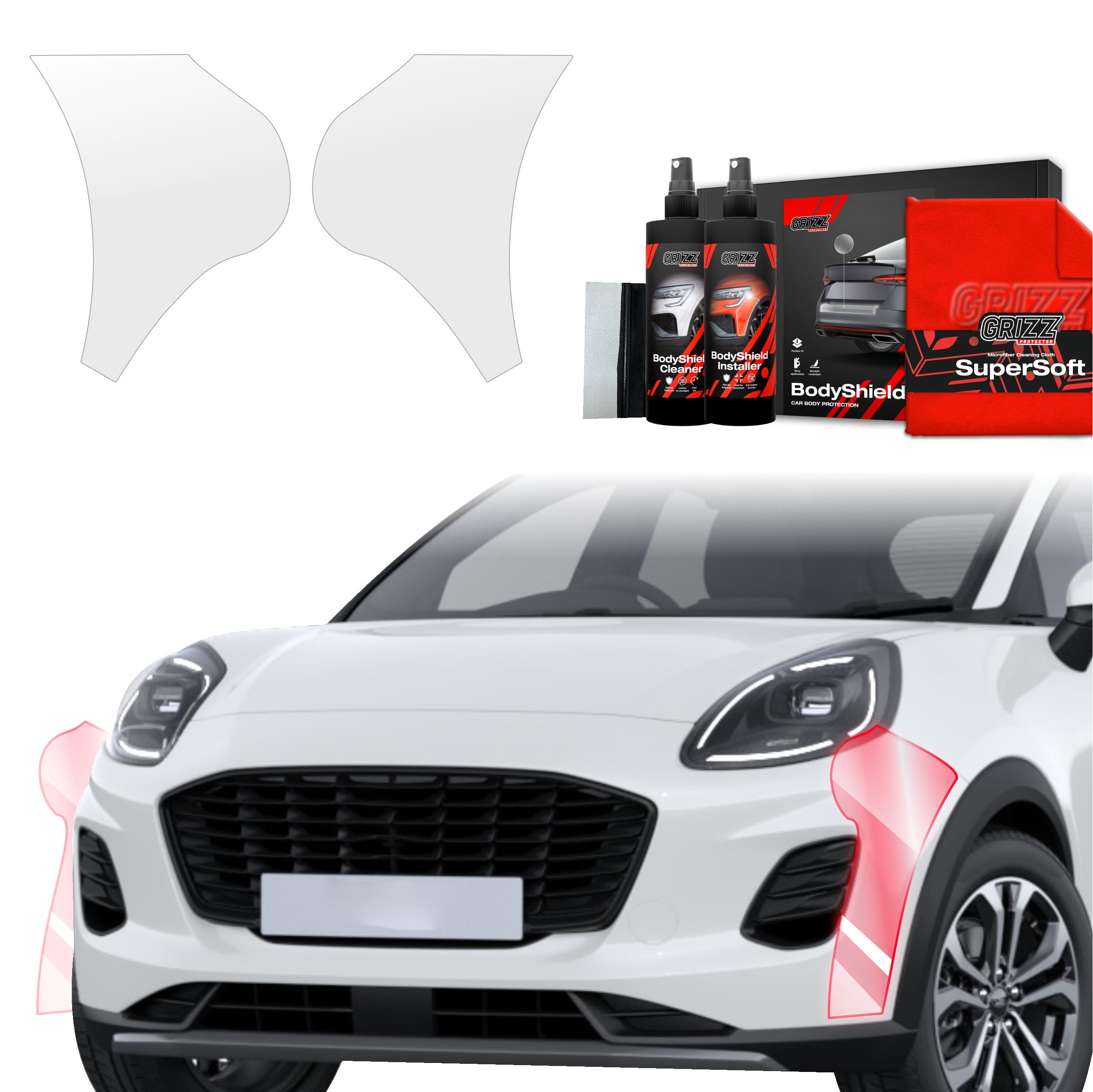 2in1 Schutzfolie Grizz Protector für Stoßstange - Ford Puma Facelift (2024-2026)