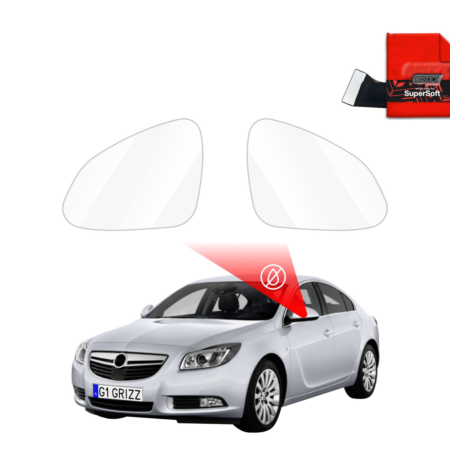 Regenschutzfolie Grizz Protector für Außenspiegel - Opel Insignia A (2008-2013)