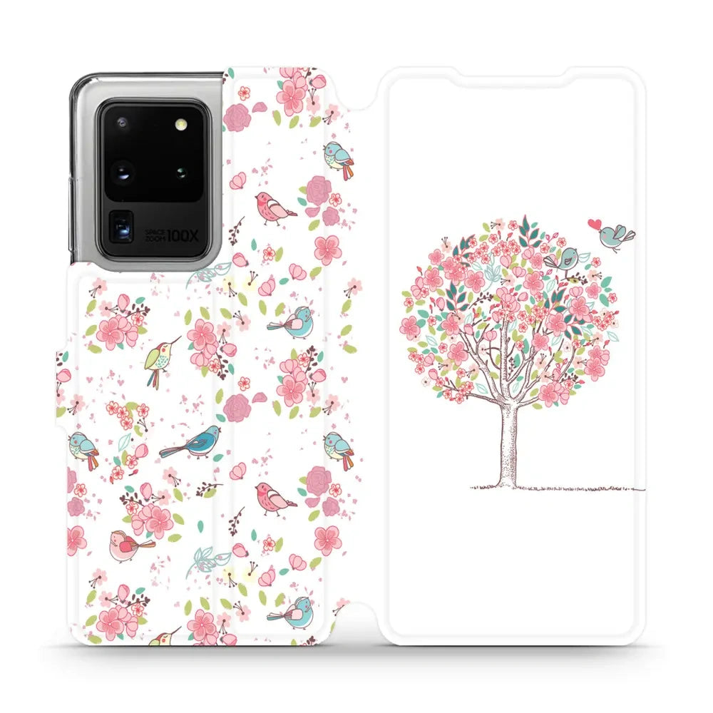 Handyhülle mit klappe für Galaxy S20 Ultra, Mobiwear Book, Rosa Hain
