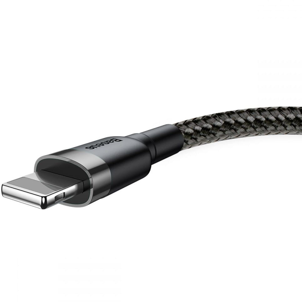 Kabel Baseus Cafule 1.5A USB-A für Lightning 2m, Schwarz-Grau