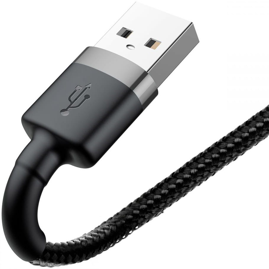 Kabel Baseus Cafule 1.5A USB-A für Lightning 2m, Schwarz-Grau