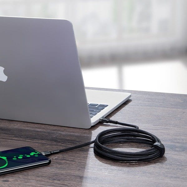 Kabel Baseus Cafule 100W 5A USB-C für USB-C, Schwarz-Grau