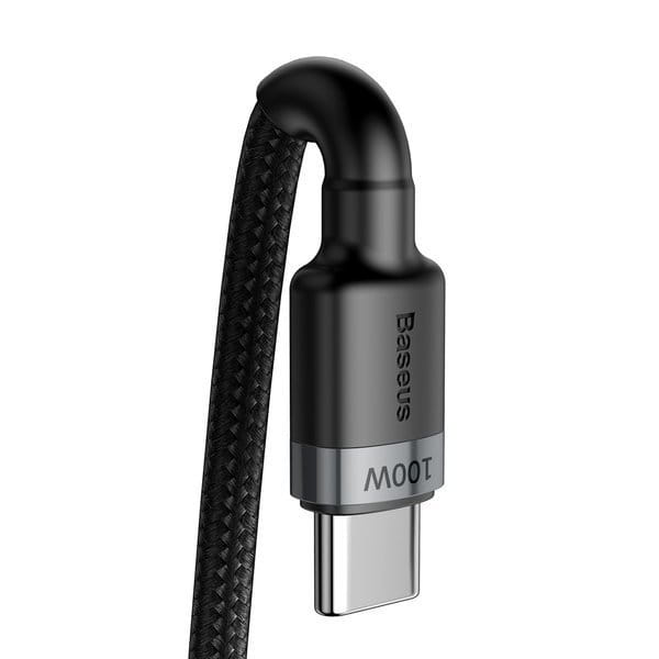 Kabel Baseus Cafule 100W 5A USB-C für USB-C, Schwarz-Grau