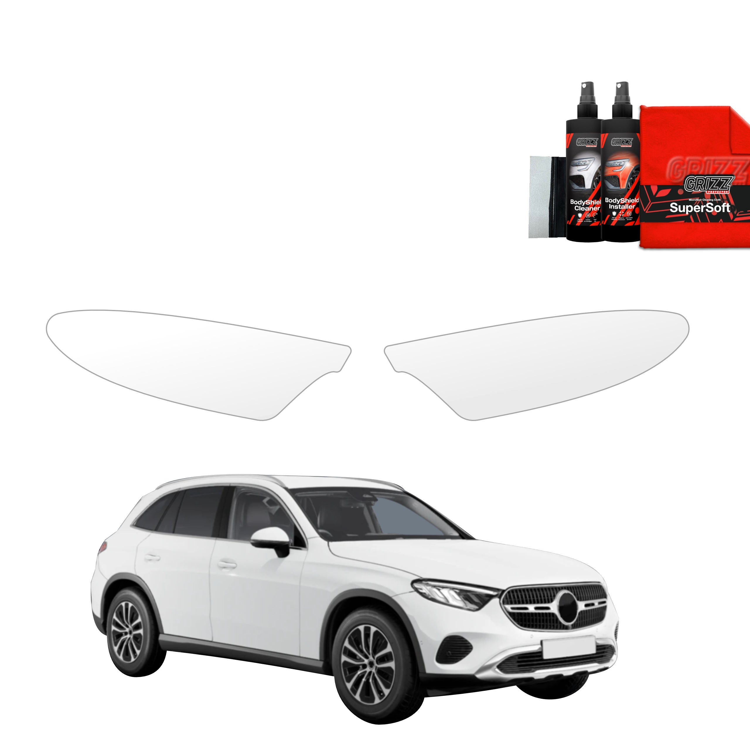 2in1 Schutzfolie Grizz Protector für Scheinwerfer - Mercedes GLC Wagon (2025-2026)