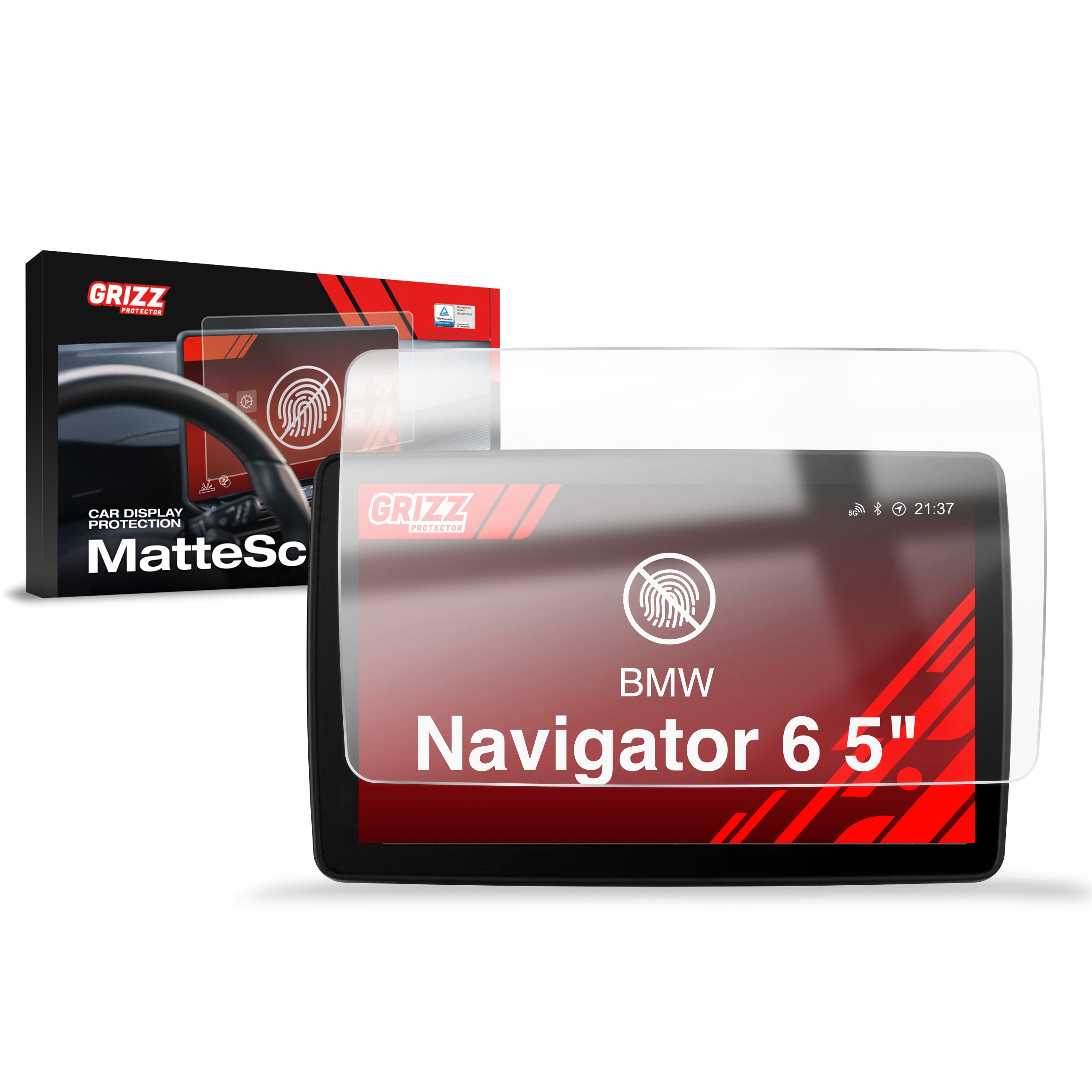 Matte Autodisplayfolie für BMW Navigator 6, Grizz Protector
