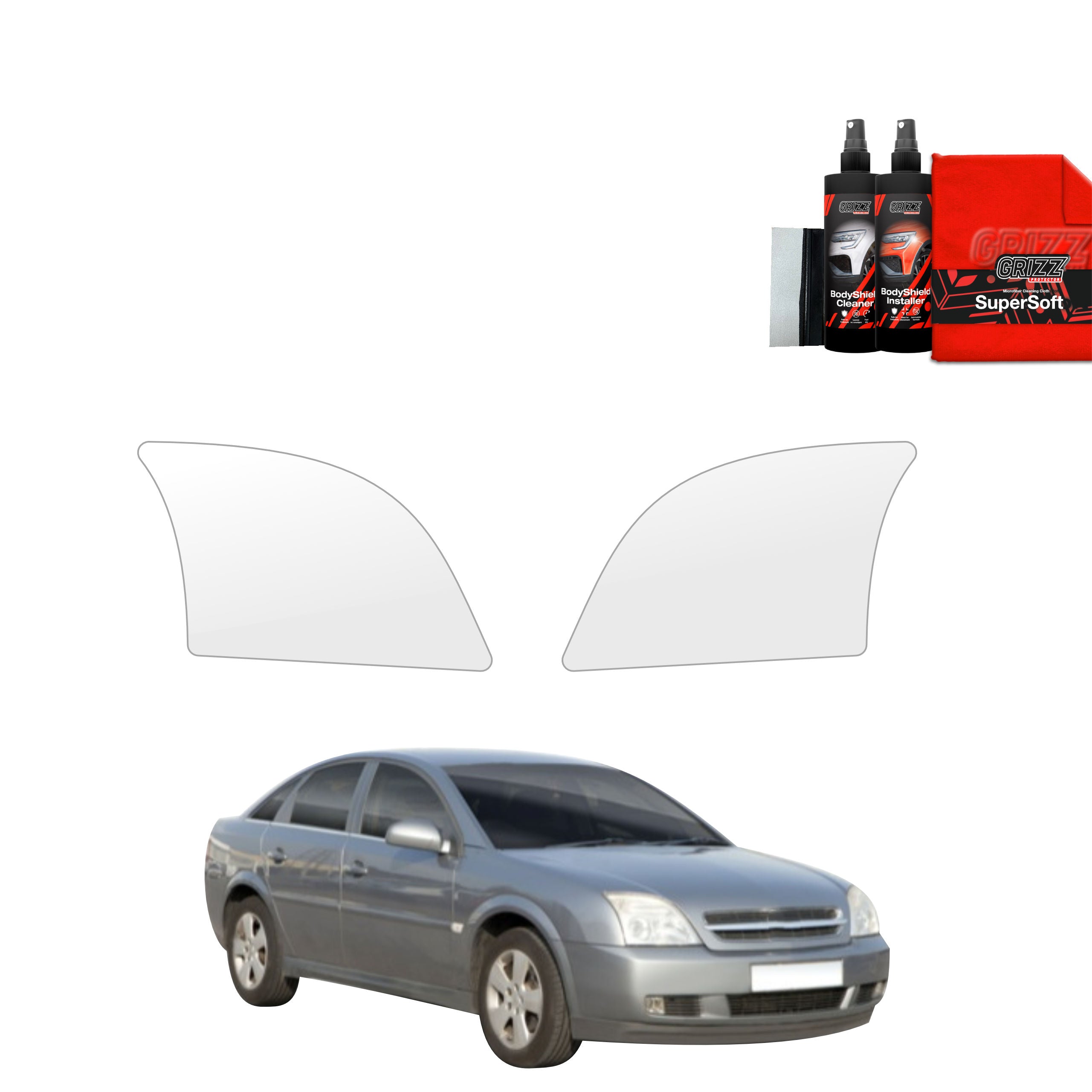 2in1 Schutzfolie Grizz Protector für Scheinwerfer - Opel Vectra C Liftback (2002-2005)