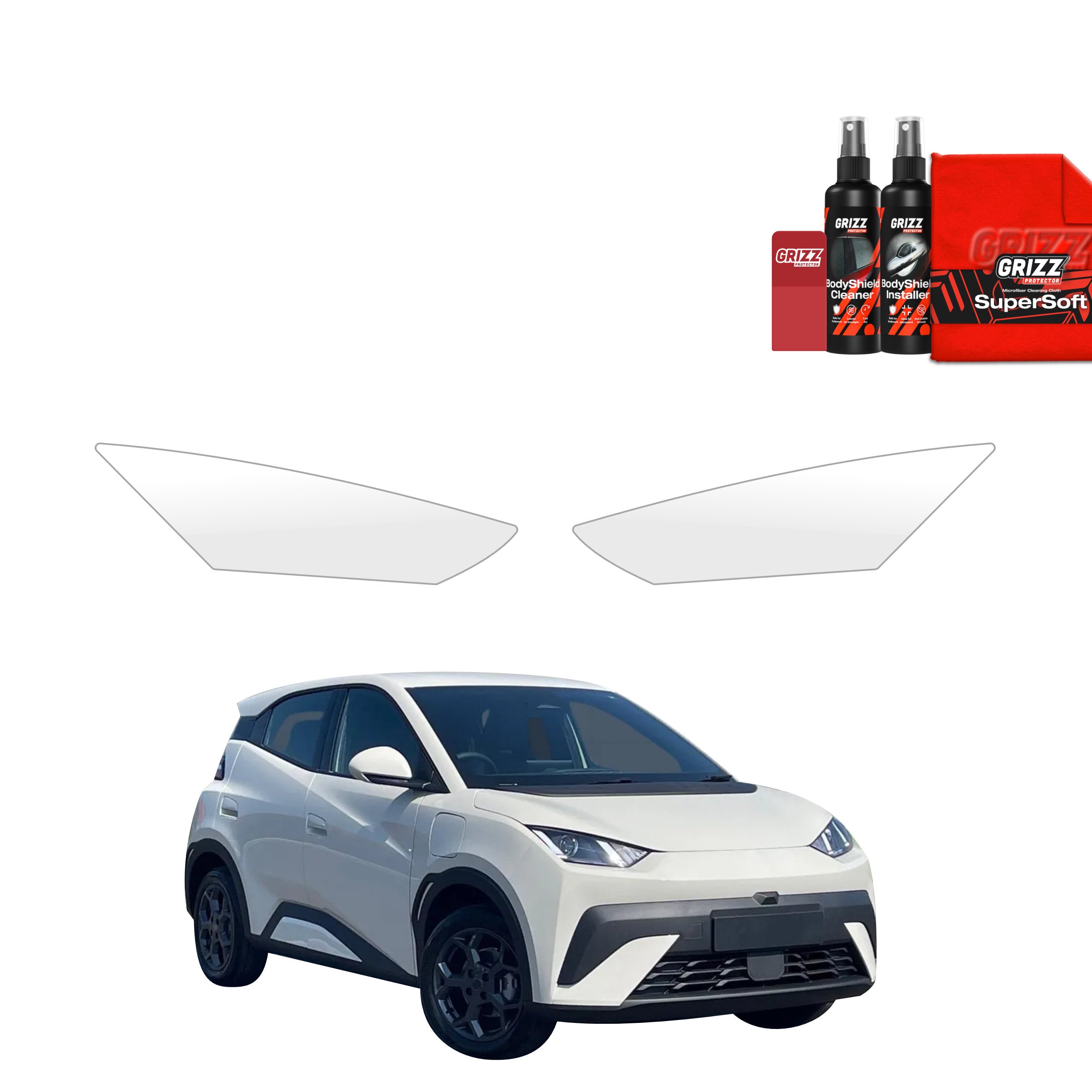 2in1 Schutzfolie Grizz Protector für Scheinwerfer - BYD Dolphin Surf (2026)