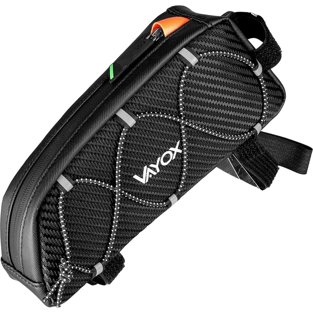 Fahrradtasche für Fahrradrahmen Vayox VA0347 1L in Schwarz, kompakte und strapazierfähige Rahmentasche ideal für Zubehör.