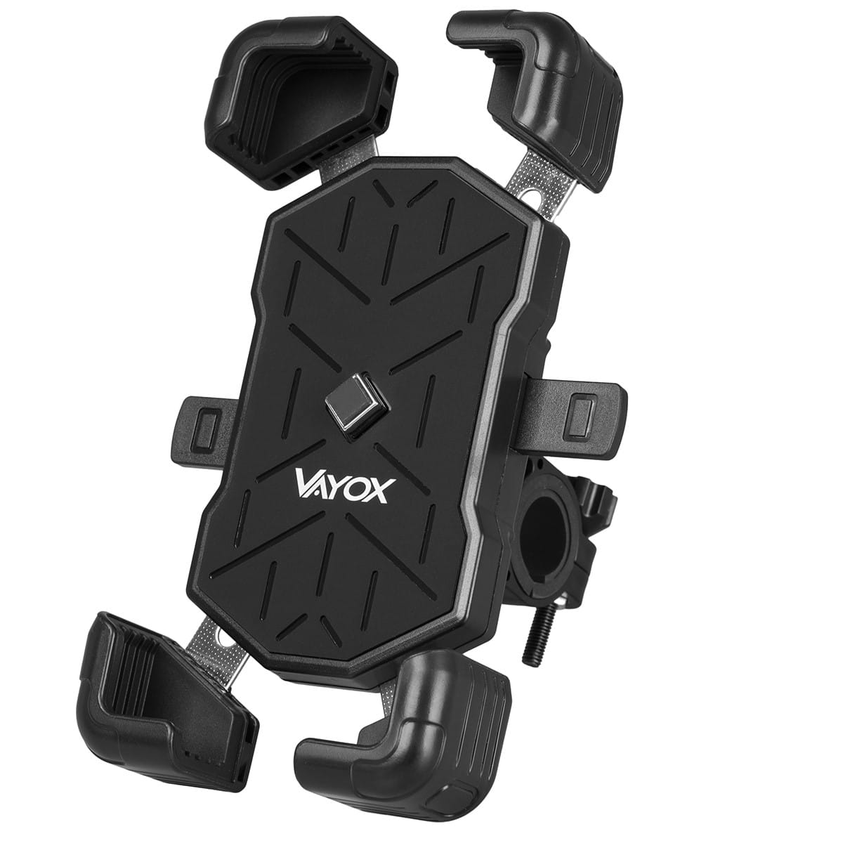 Vayox VA0344 Fahrrad/Motorrad Handyhalterung, schwarz, für Smartphones 4,5-7,2 Zoll, Lenkerhalterung, robuste Konstruktion