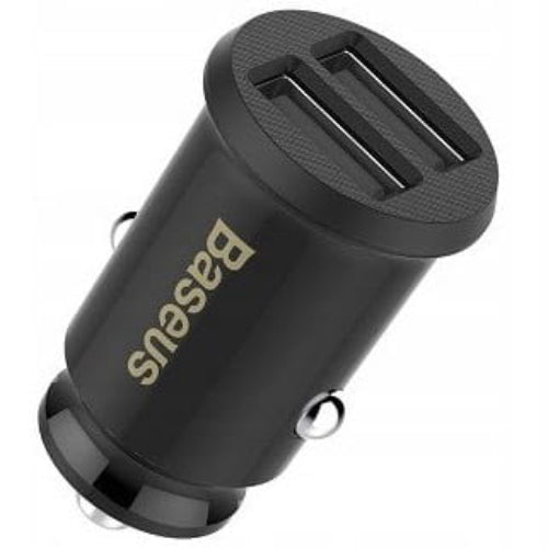 Autoladegerät Baseus Grain Car 15.5W, 3.1A, 2x USB-A, Schwarz