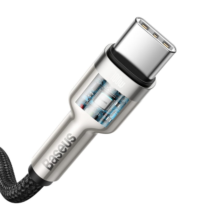 Kabel Baseus Cafule 100W 5A USB-C für USB-C, schwarz