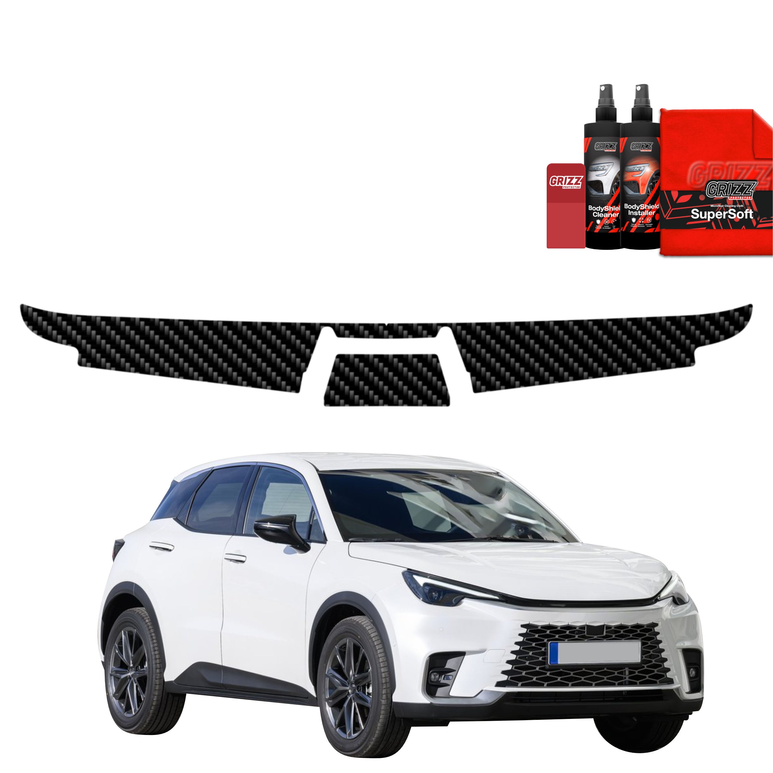 2in1 Kohlenstoff Schutzfolie Grizz Protector für Ladekante - Lexus LBX (2023-2026)