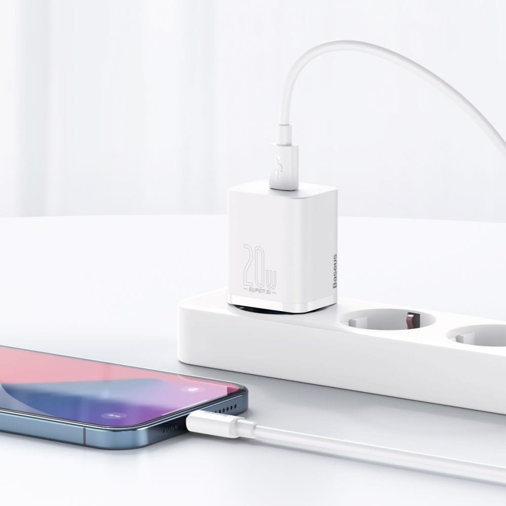 Baseus Ladegerät Super Si USB-C 20W, Weiß