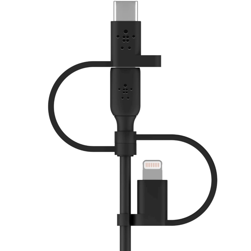 Kabel Belkin Boost Charge 3in1 MFi USB-A für Lightning / USB-C / MicroUSB 1m, Schwarz