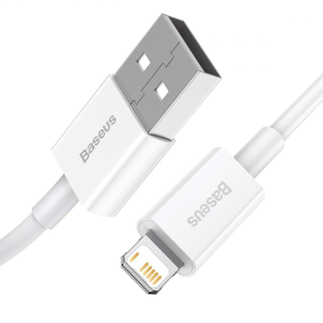 Kabel Baseus Superior USB-A für Lightning 2.4A 1m, Weiß