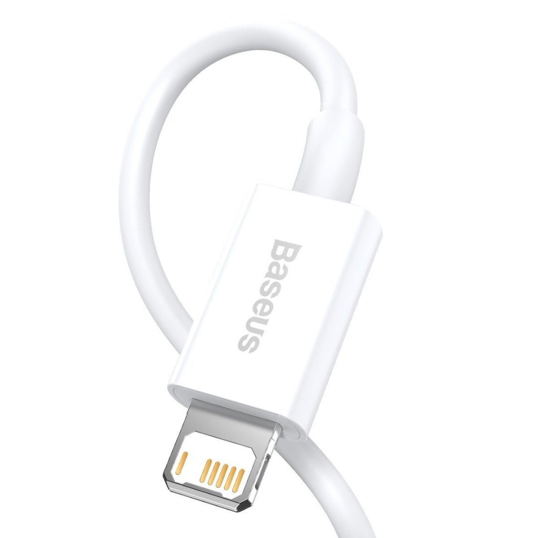 Kabel Baseus Superior USB-A für Lightning 2.4A 1m, Weiß