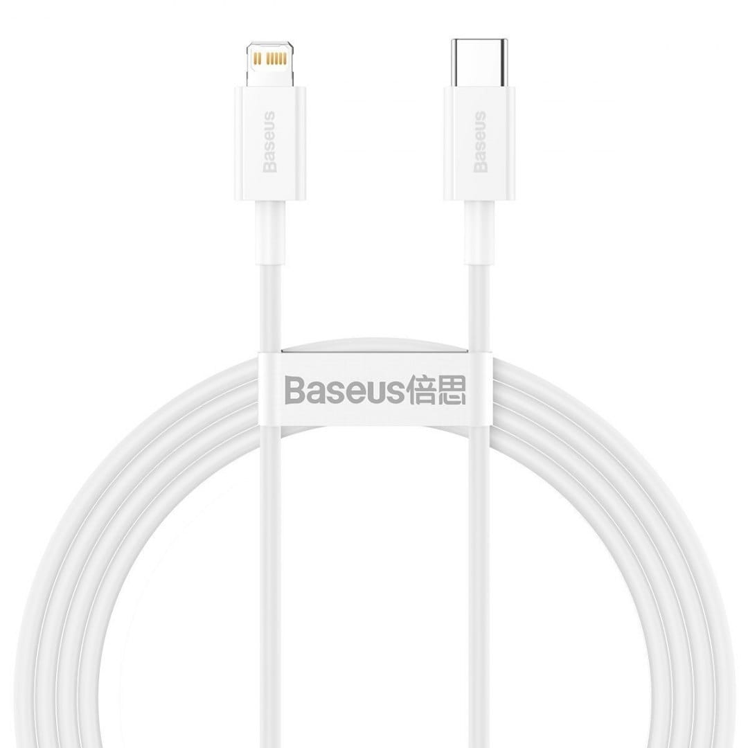 Kabel Baseus Superior USB-C für Lightning 20W 1,5m, Weiß