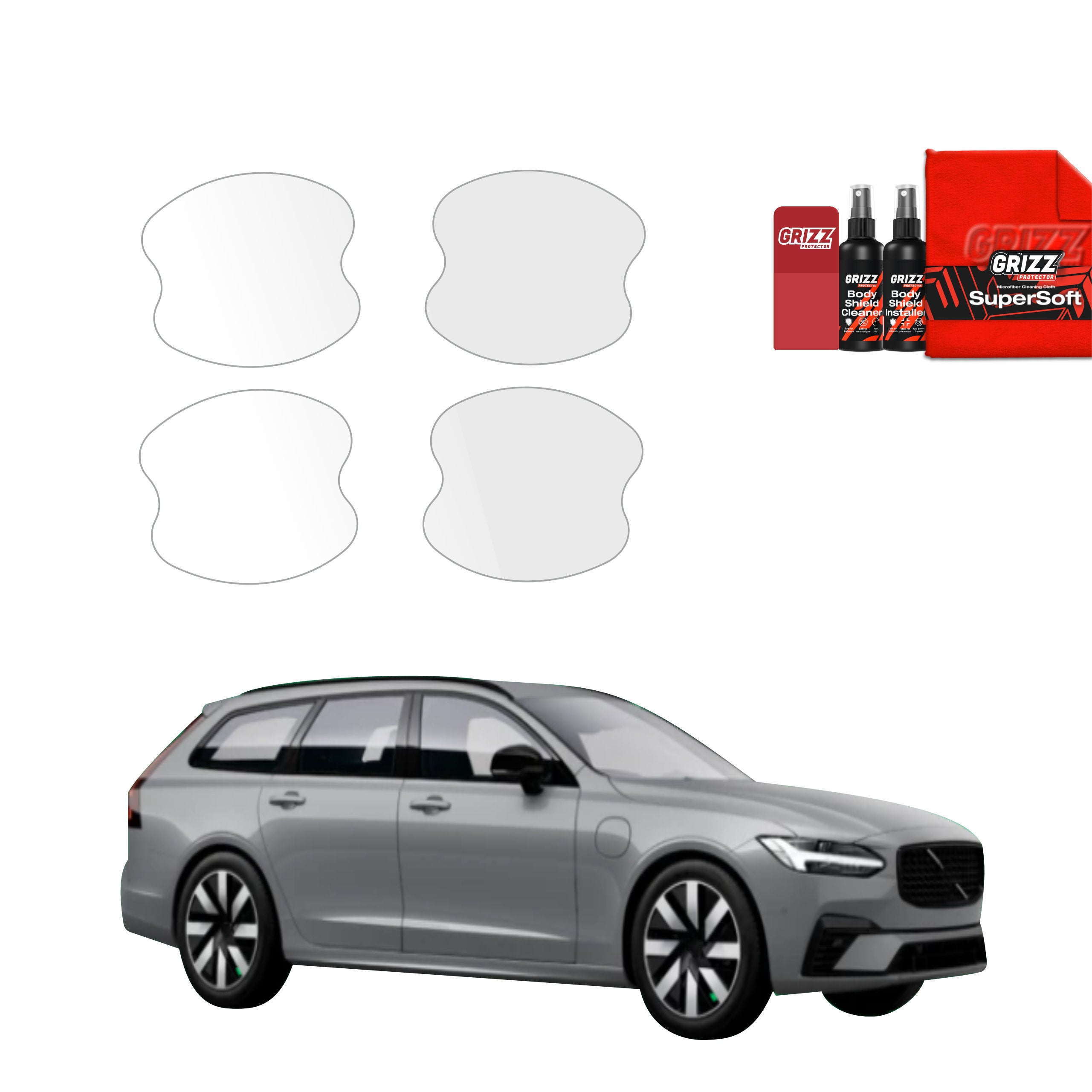 4in1 Schutzfolie Grizz Protector für Türgriffmulden - Volvo V90 (2021-2026)