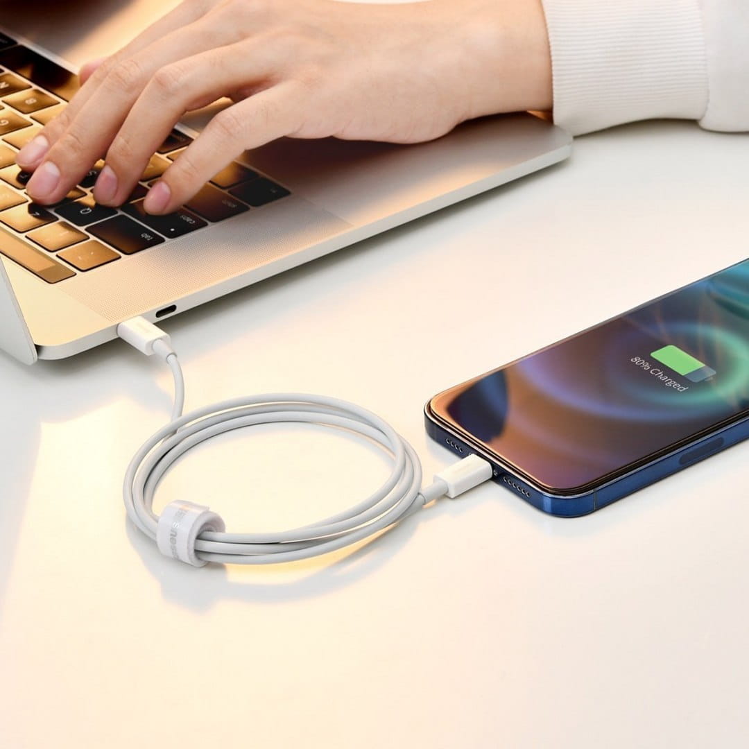 Kabel Baseus Superior USB-C für Lightning 20W 2m, Weiß