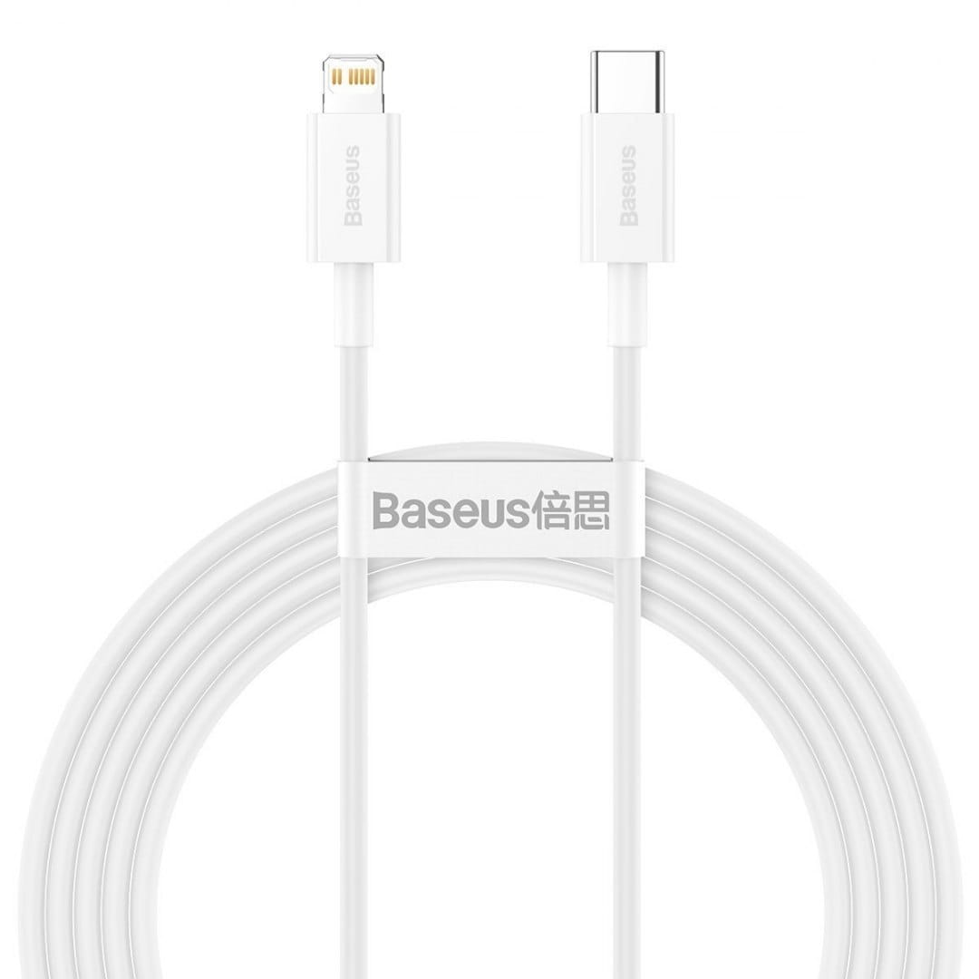 Kabel Baseus Superior USB-C für Lightning 20W 2m, Weiß