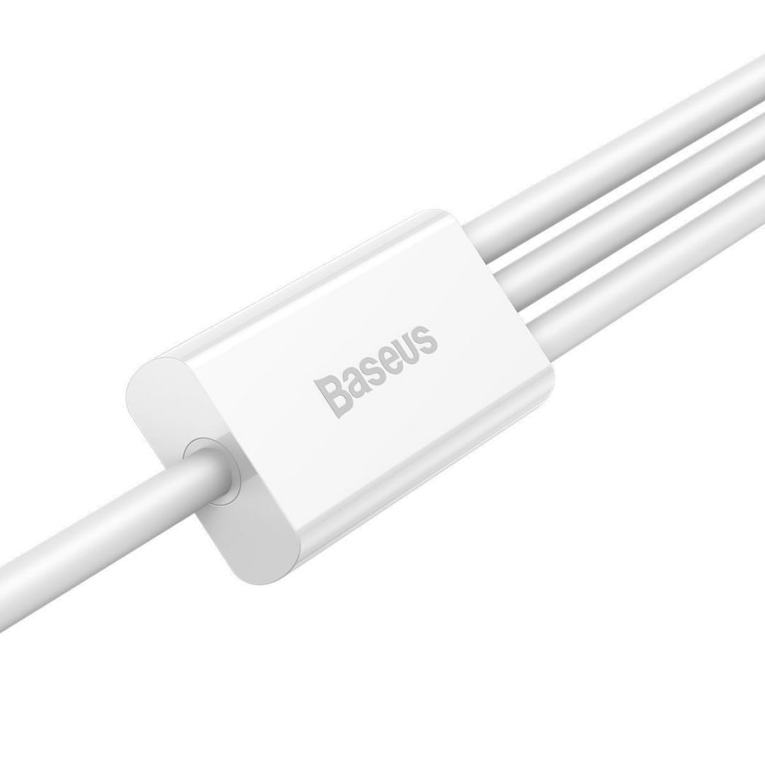 Kabel Baseus Superior 3in1 USB-A für USB-C / Lightning / MicroUSB 3.5A 1,2m, Weiß
