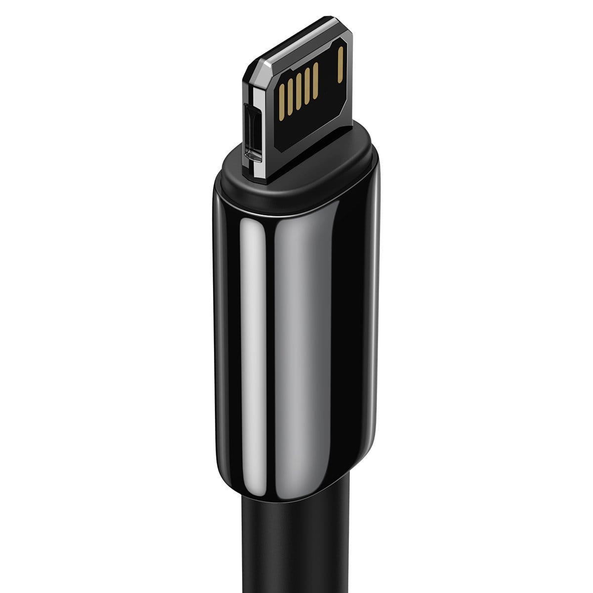 Kabel Baseus Tungsten Gold USB-A für Lightning 2.4A 2m, Schwarz