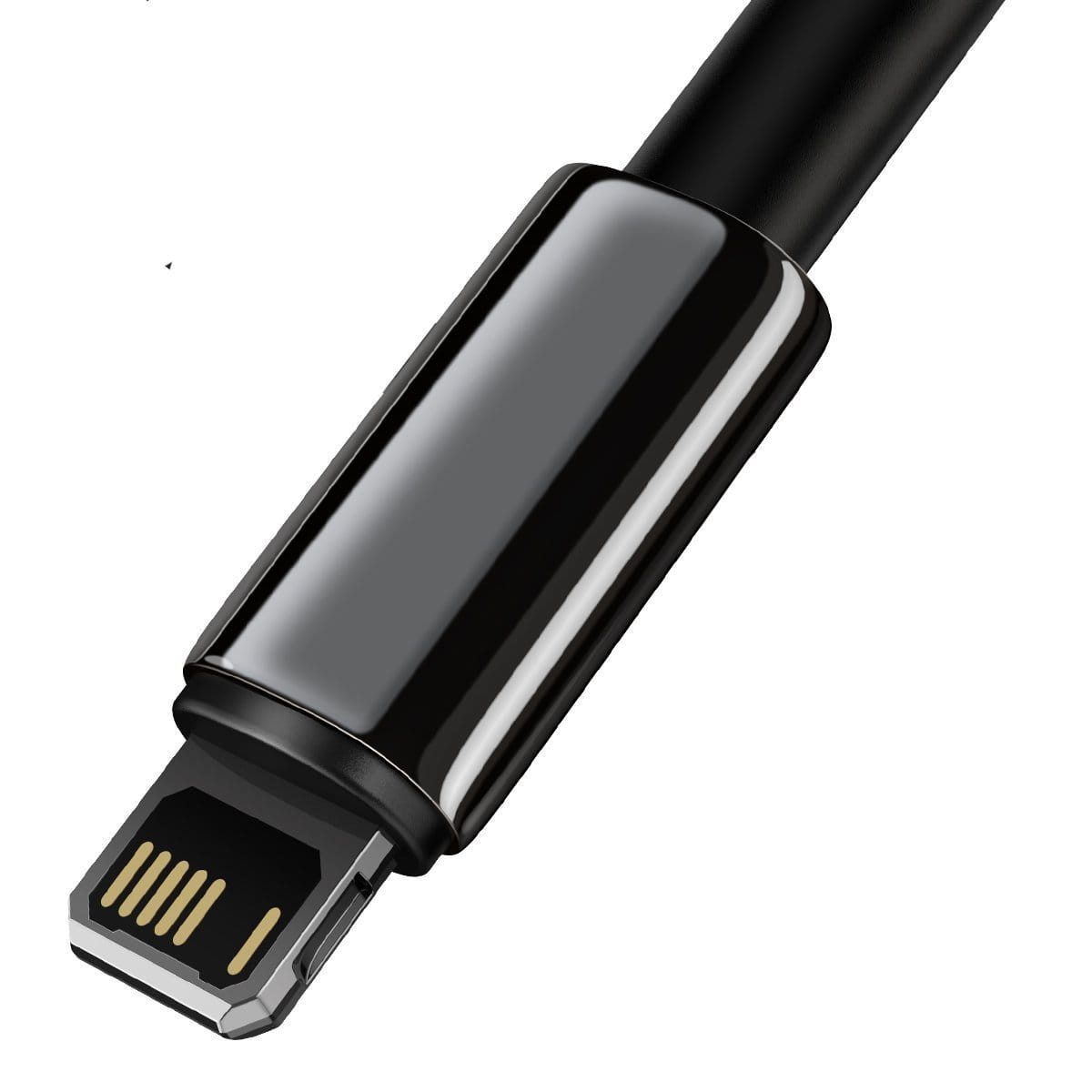 Kabel Baseus Tungsten Gold USB-A für Lightning 2.4A 2m, Schwarz