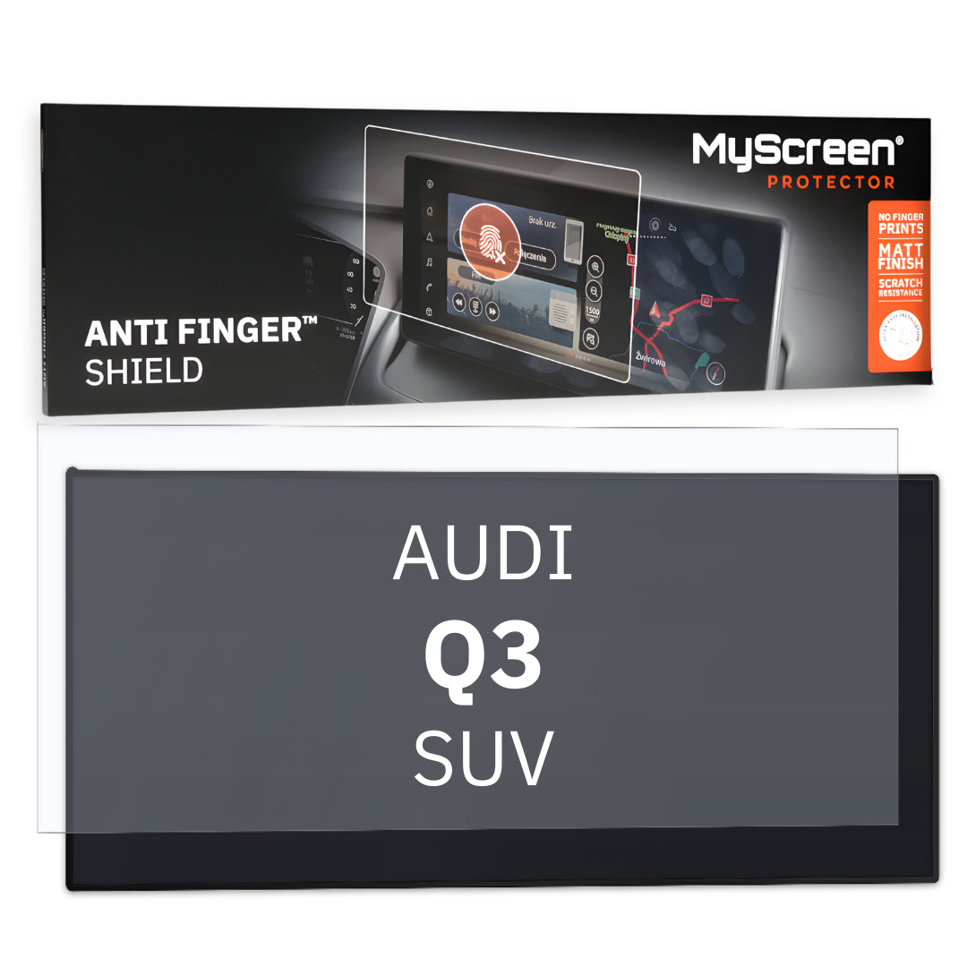 Autofolie für das Hauptdisplay, MyScreen Anti Finger Shield für Audi Q3 II (2018-2026), matt