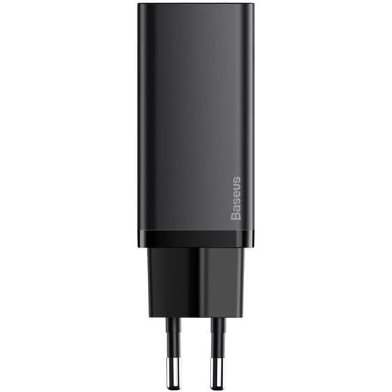 Baseus Ladegerät Gan2 Lite, 1XUSB-A, 1XUSB-C, 65W, PD 3.0, QC 4.0+, Schwarz