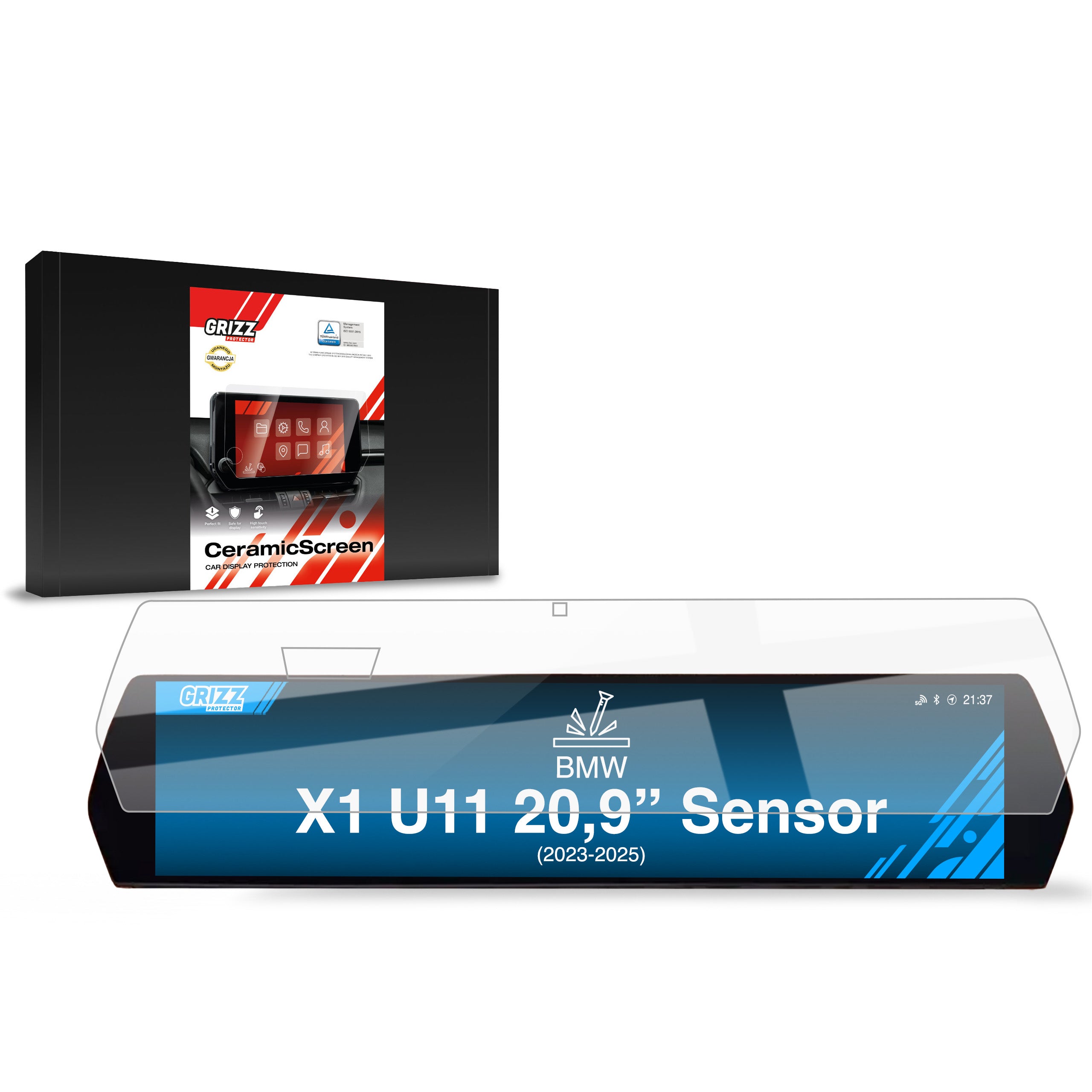 Keramische Autodisplayfolie für BMW X1 U11 Sensor (2023-2026), Grizz Protector