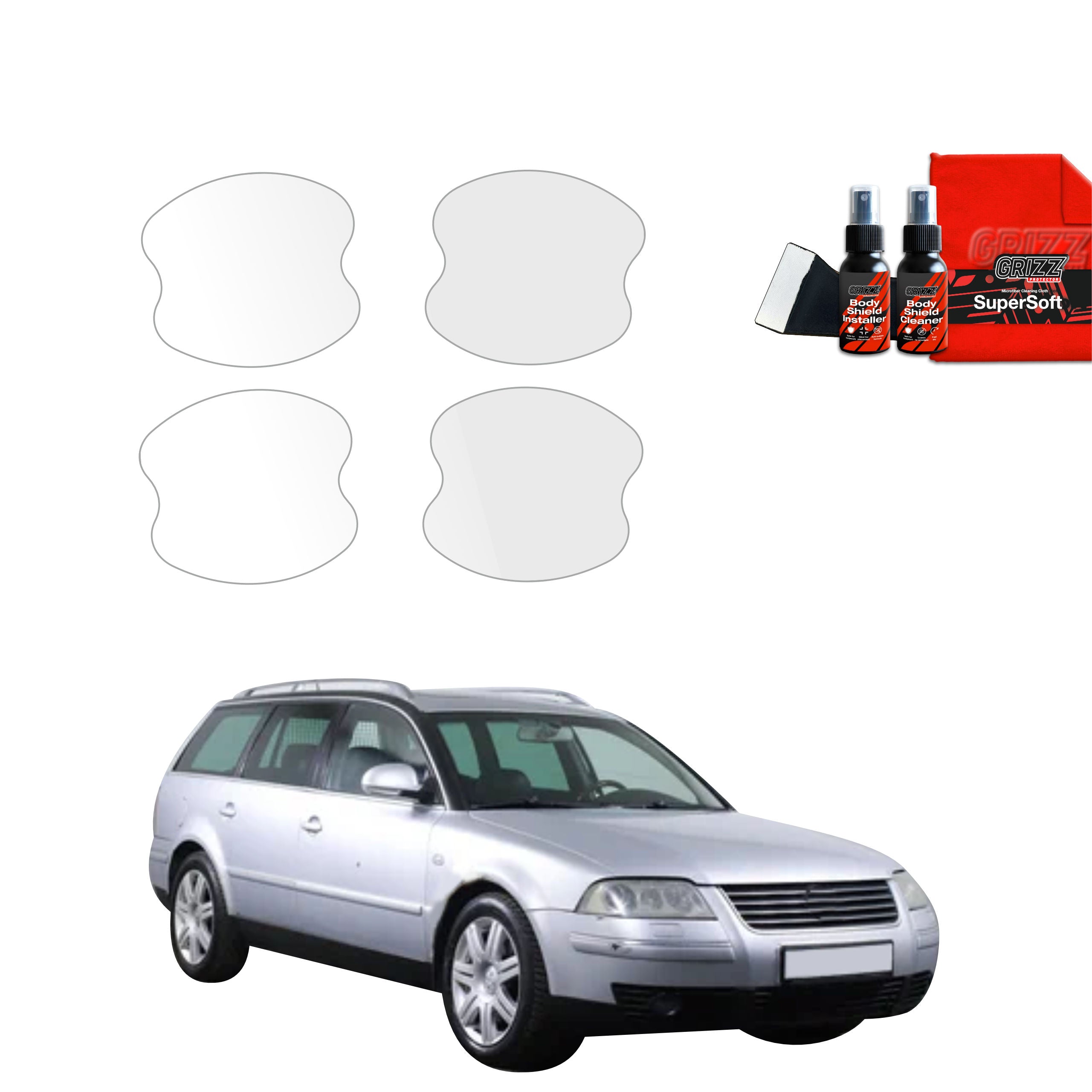 4in1 Schutzfolie Grizz Protector für Türgriffmulden - Volkswagen Passat B5 Variant Facelifting (2000-2005)