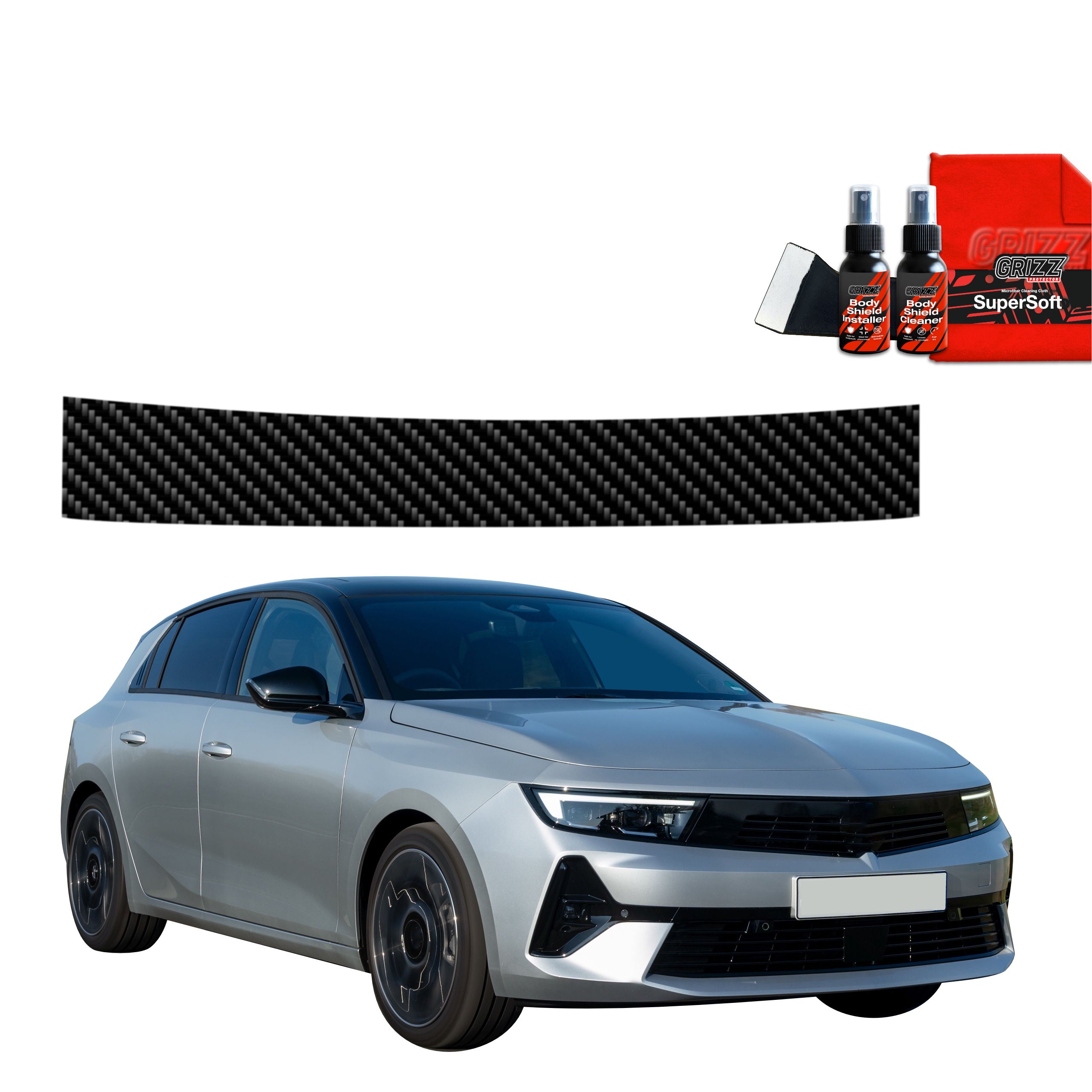 Kohlenstoff Schutzfolie Grizz Protector für Ladekante - Opel Astra (2021- 2024)